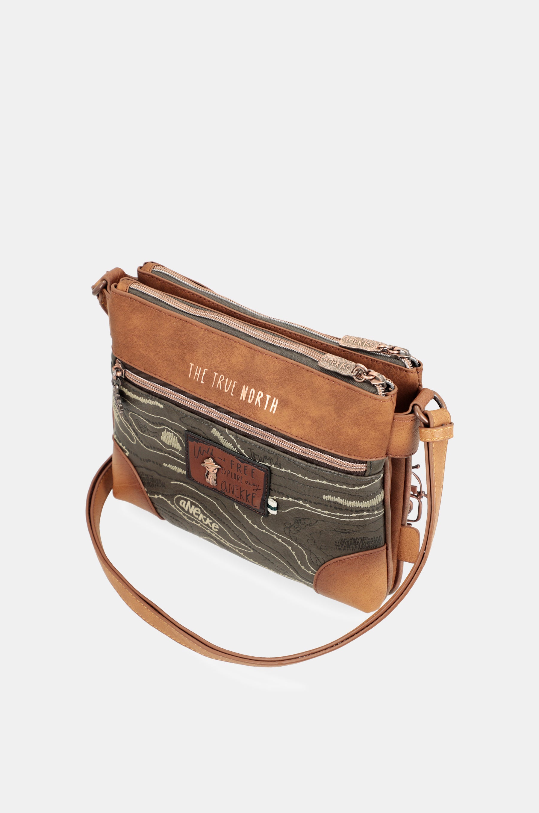 Wild double compartment shoulder bag