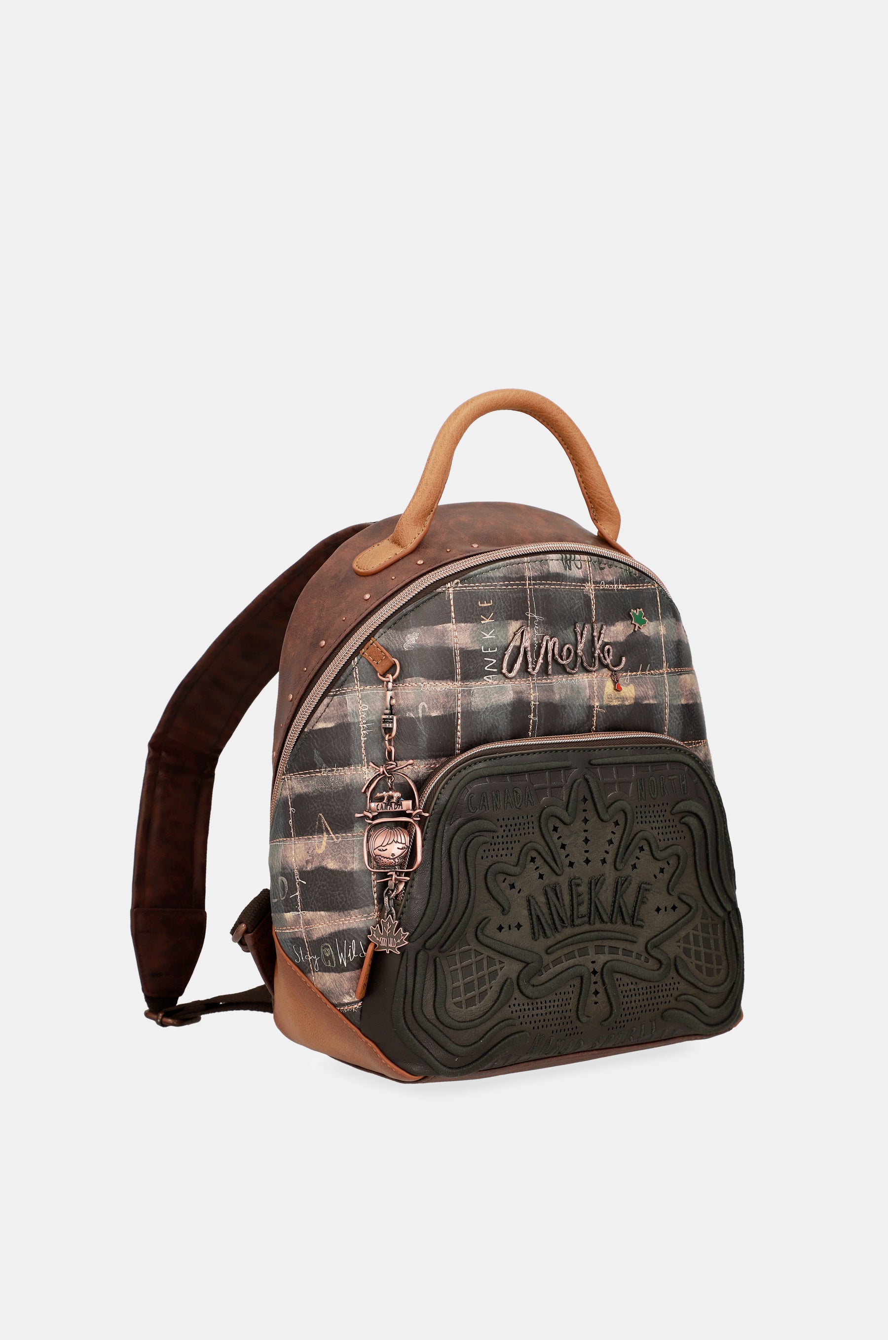 Wild green checkered backpack
