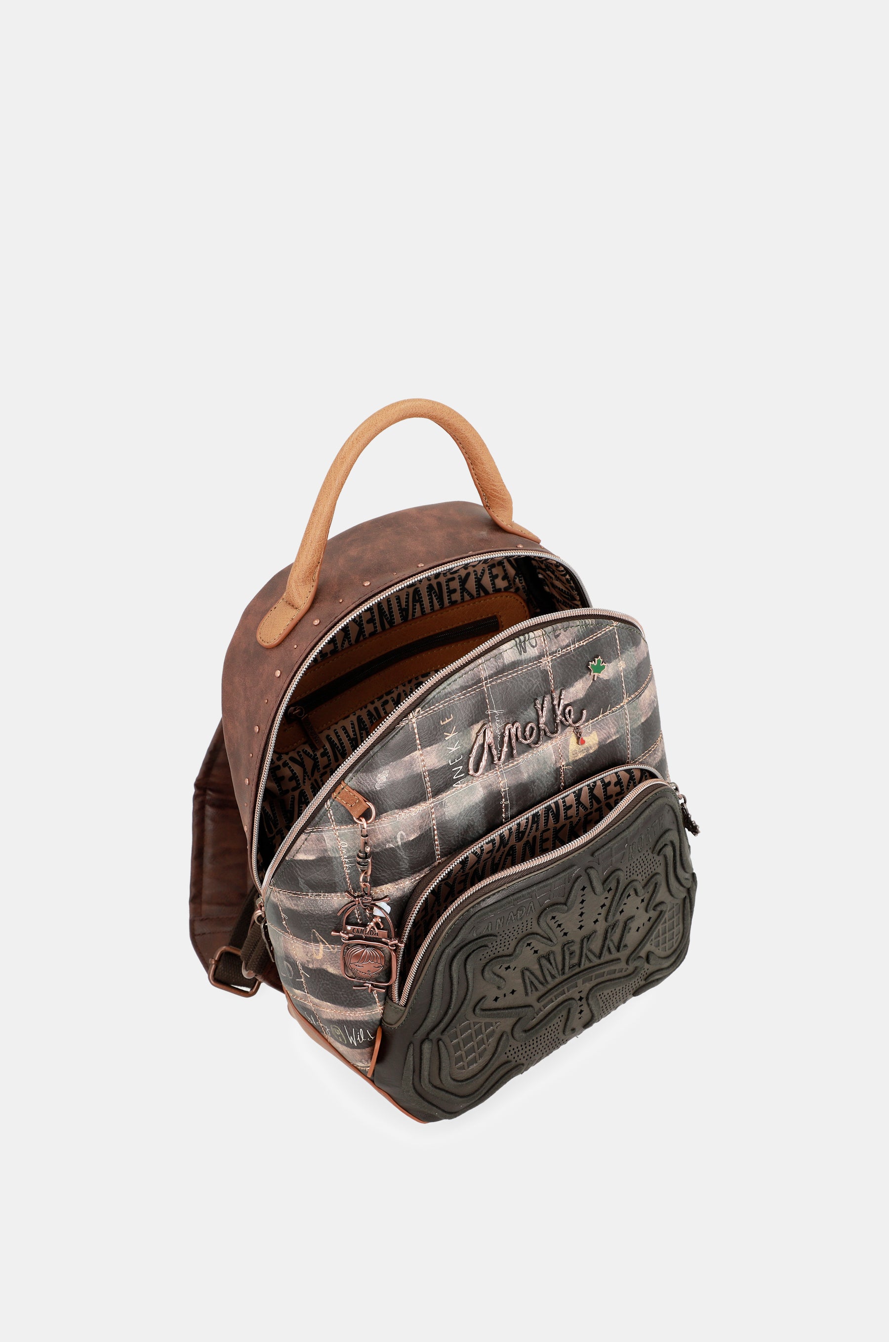 Wild green checkered backpack