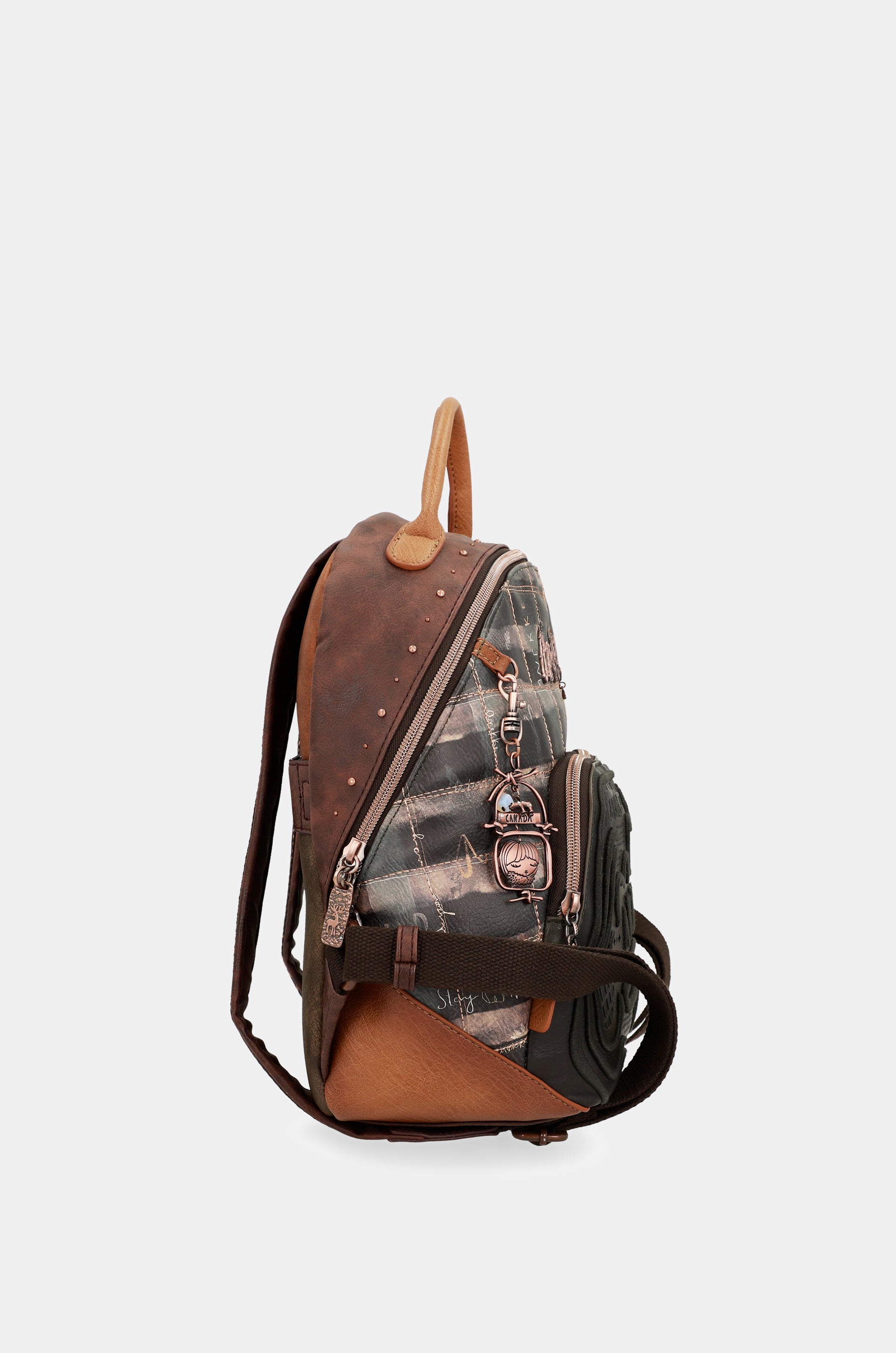 Wild green checkered backpack