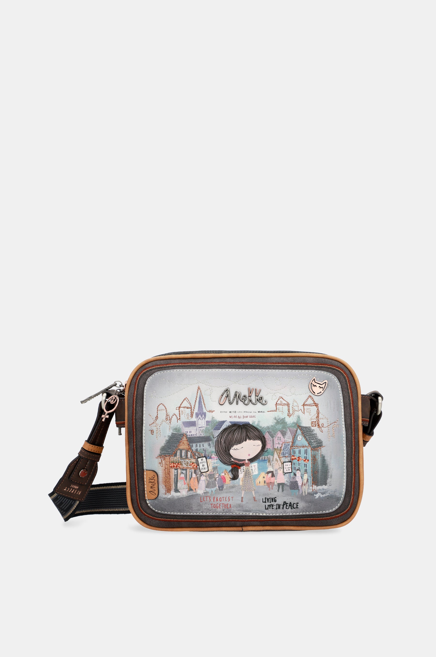 Triple compartment shoulder bag Voice