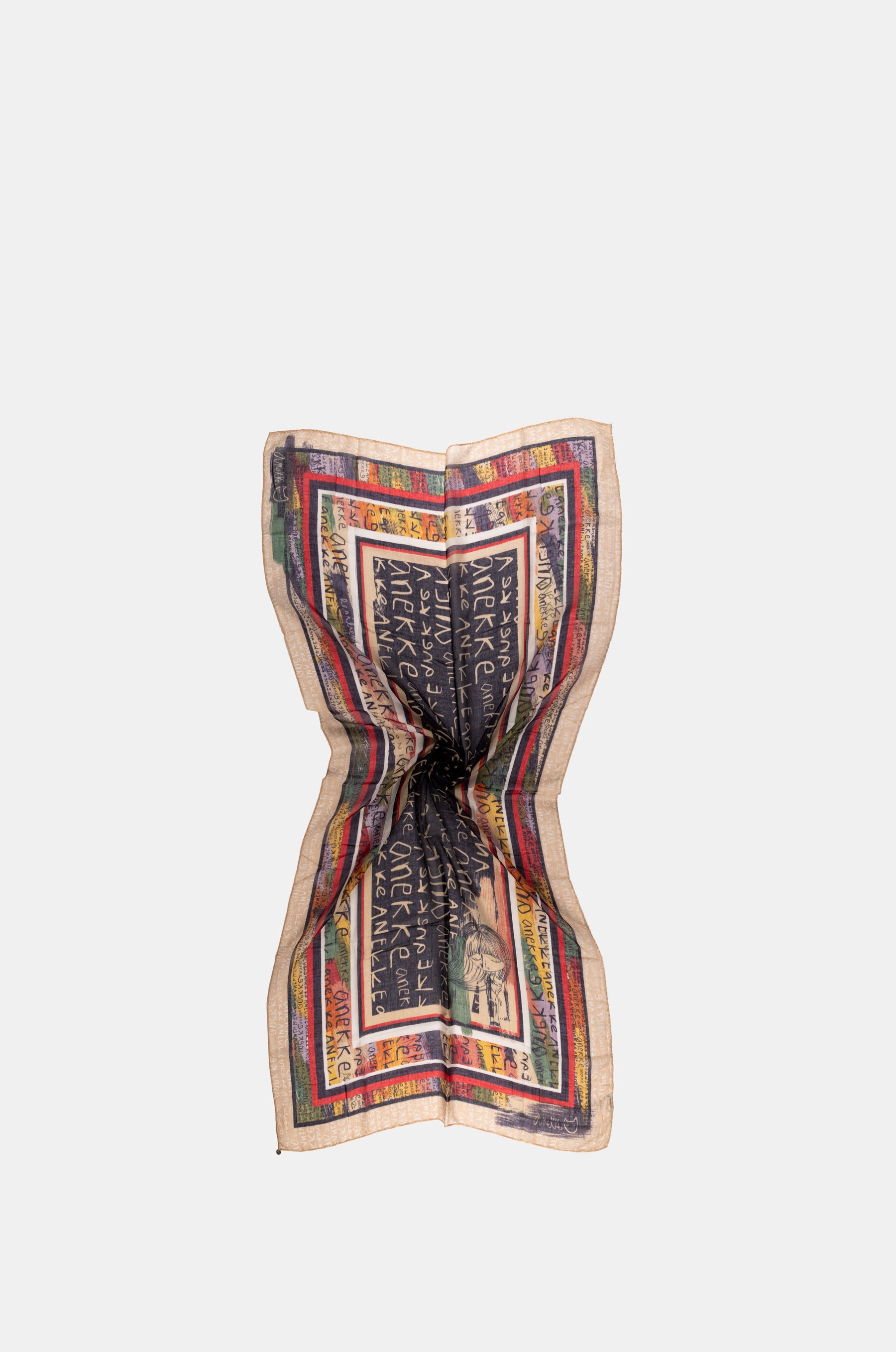 Magic Souls navy print scarf