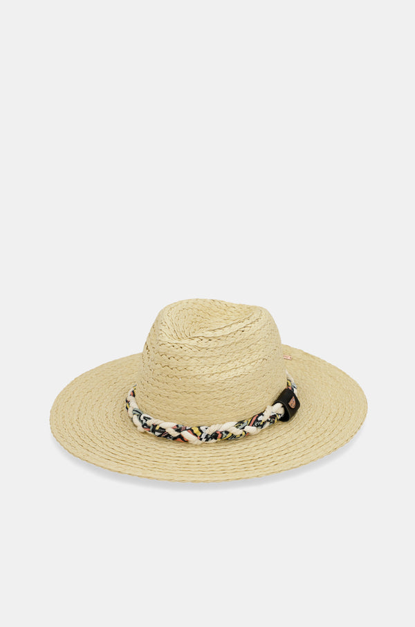 Raffia hat, brown