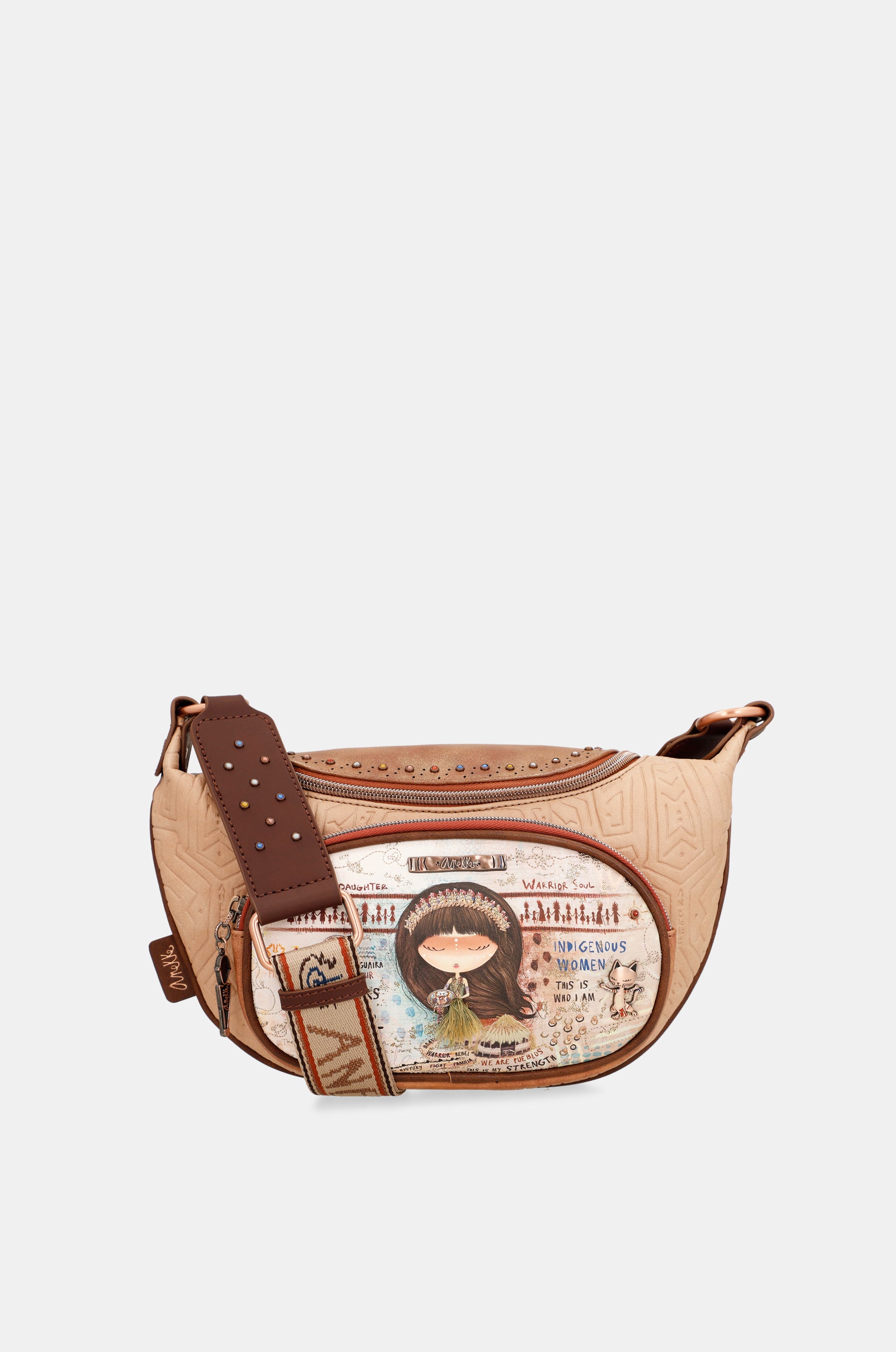 Menire ethnical printed crossbody bag