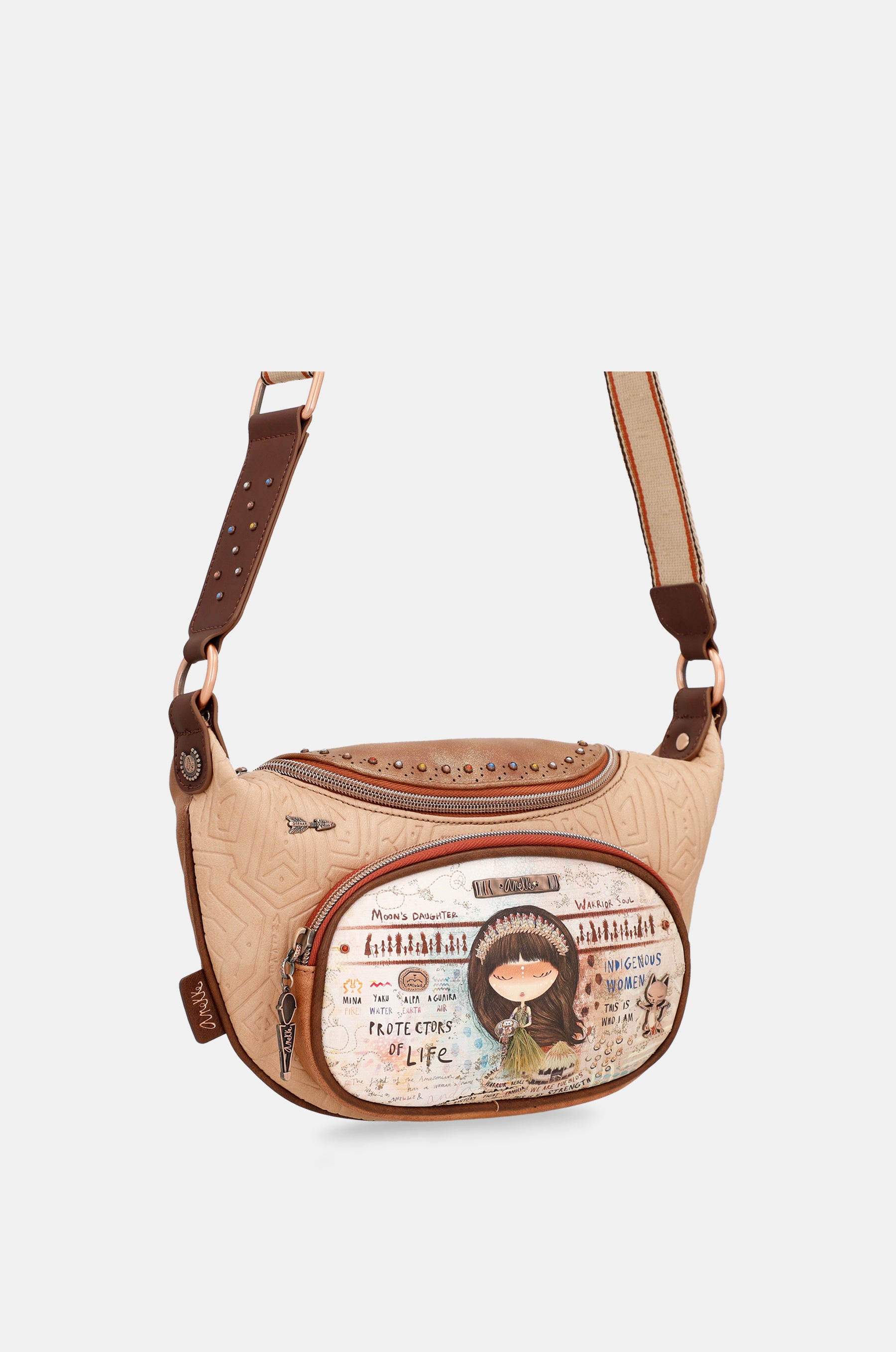 Menire ethnical printed crossbody bag