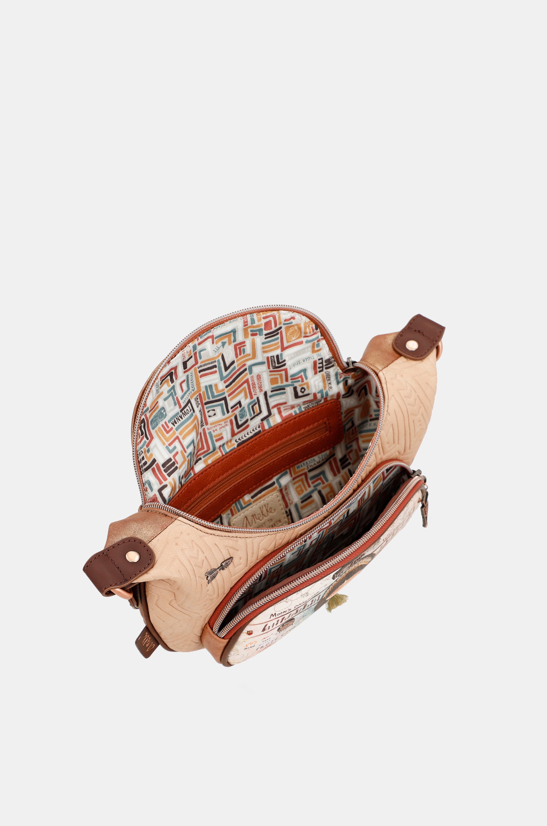 Menire ethnical printed crossbody bag