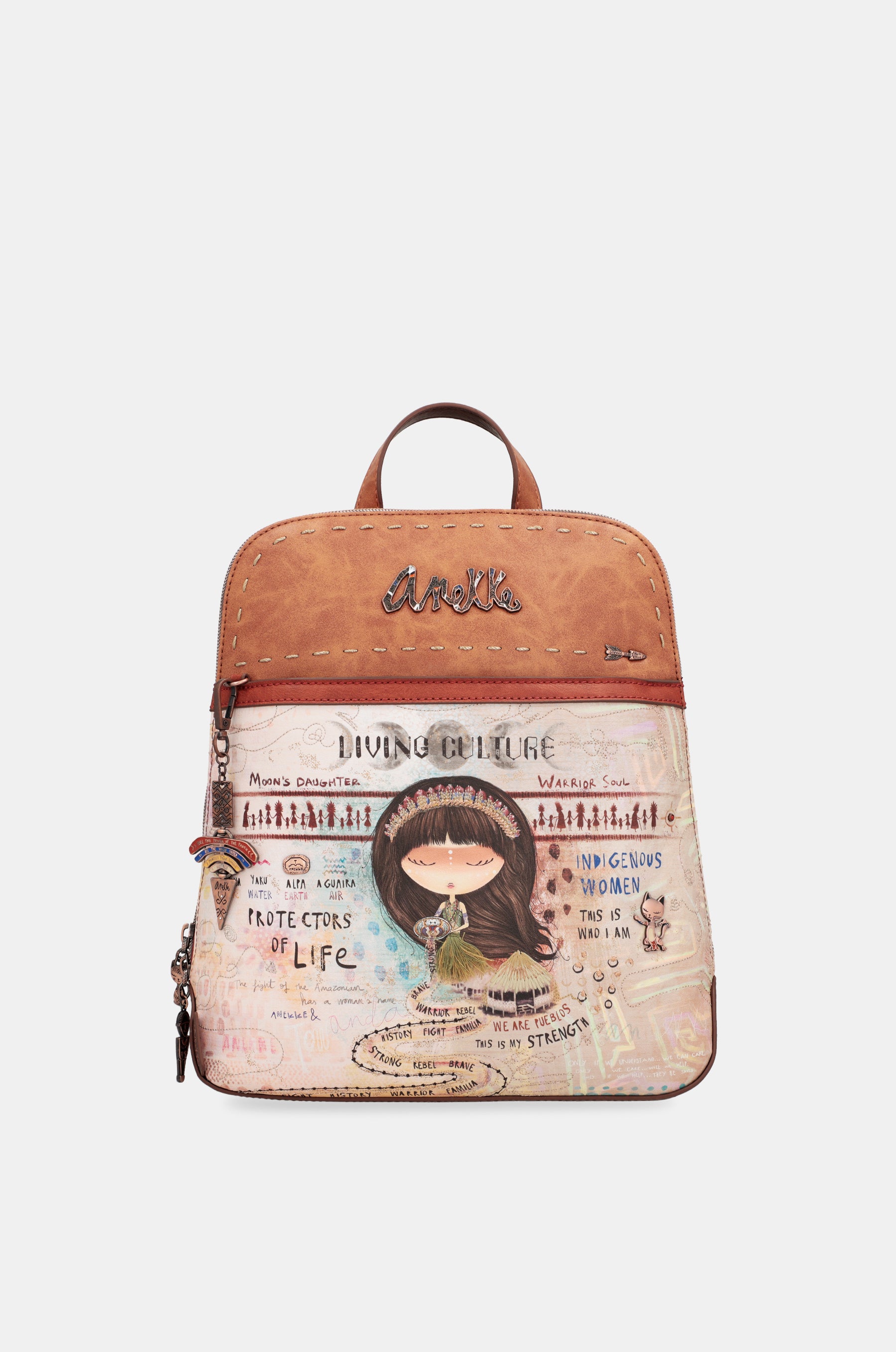 Menire ethnic print backpack for strollers