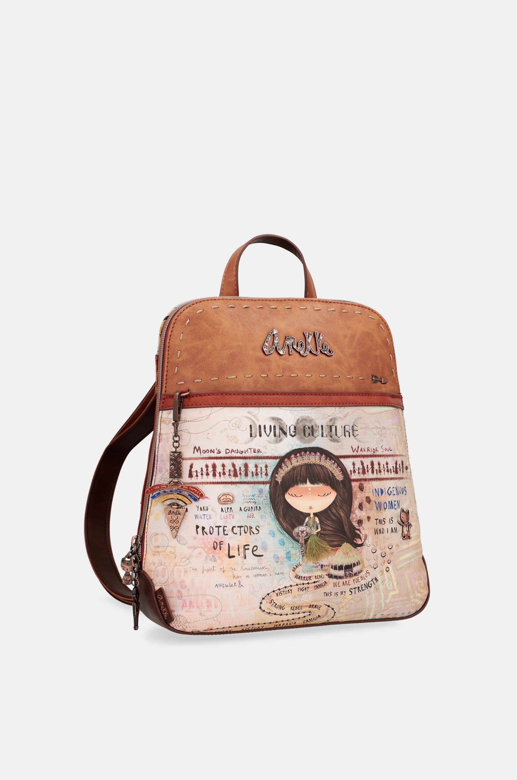 Menire ethnic print backpack for strollers