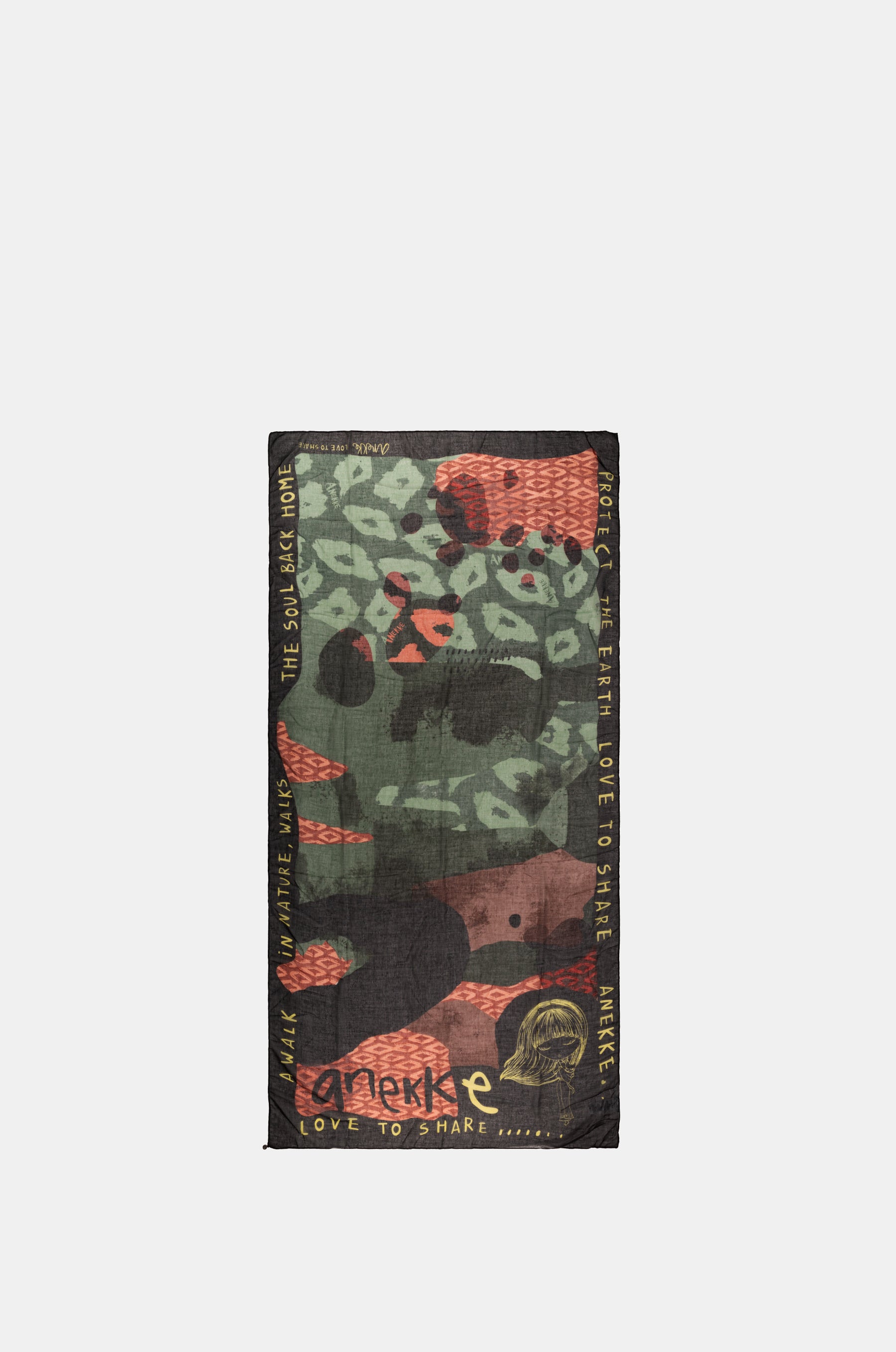 Amazonia green printed scarf