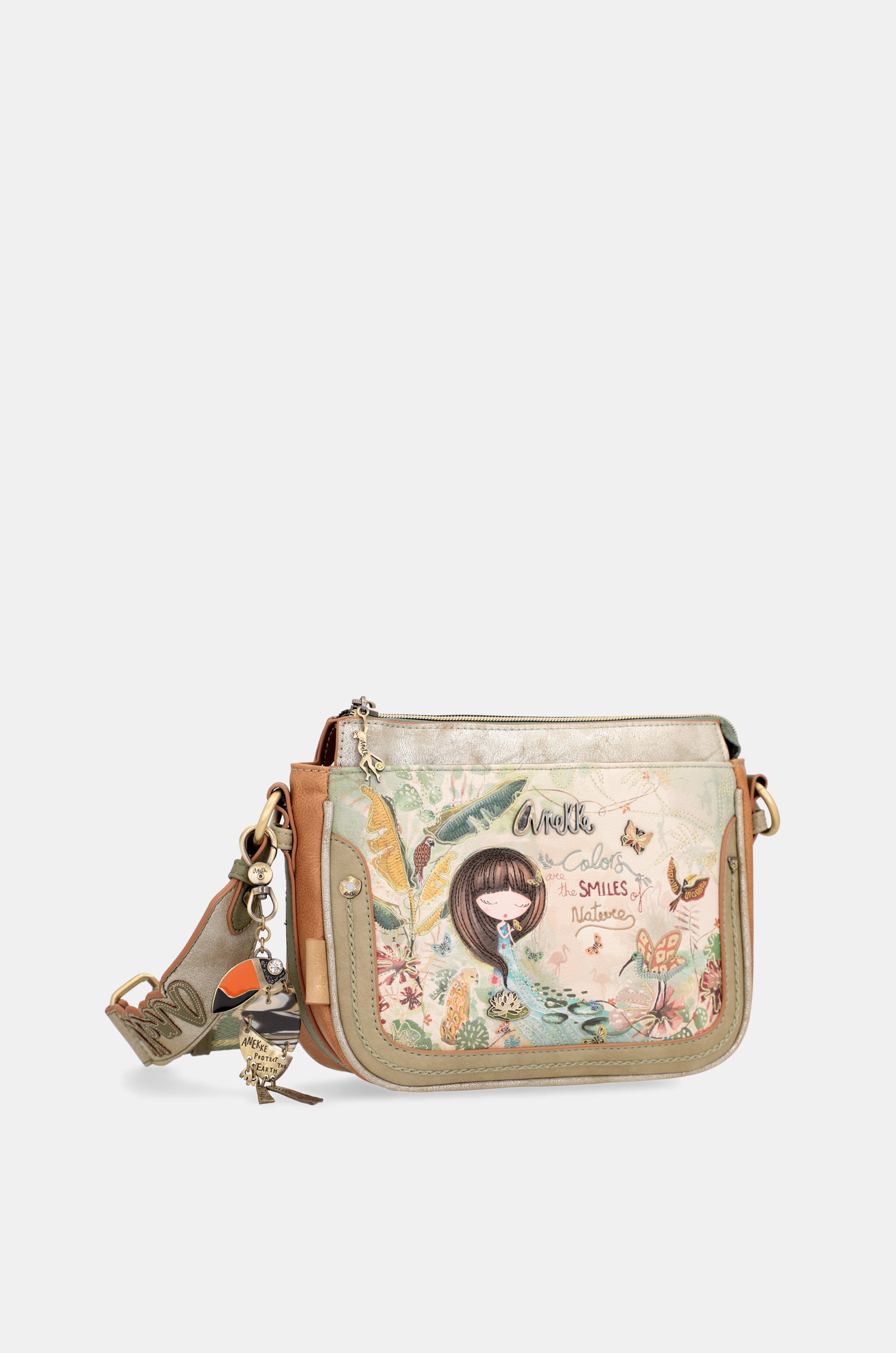 Amazonia medium crossbody bag with 3 compartments