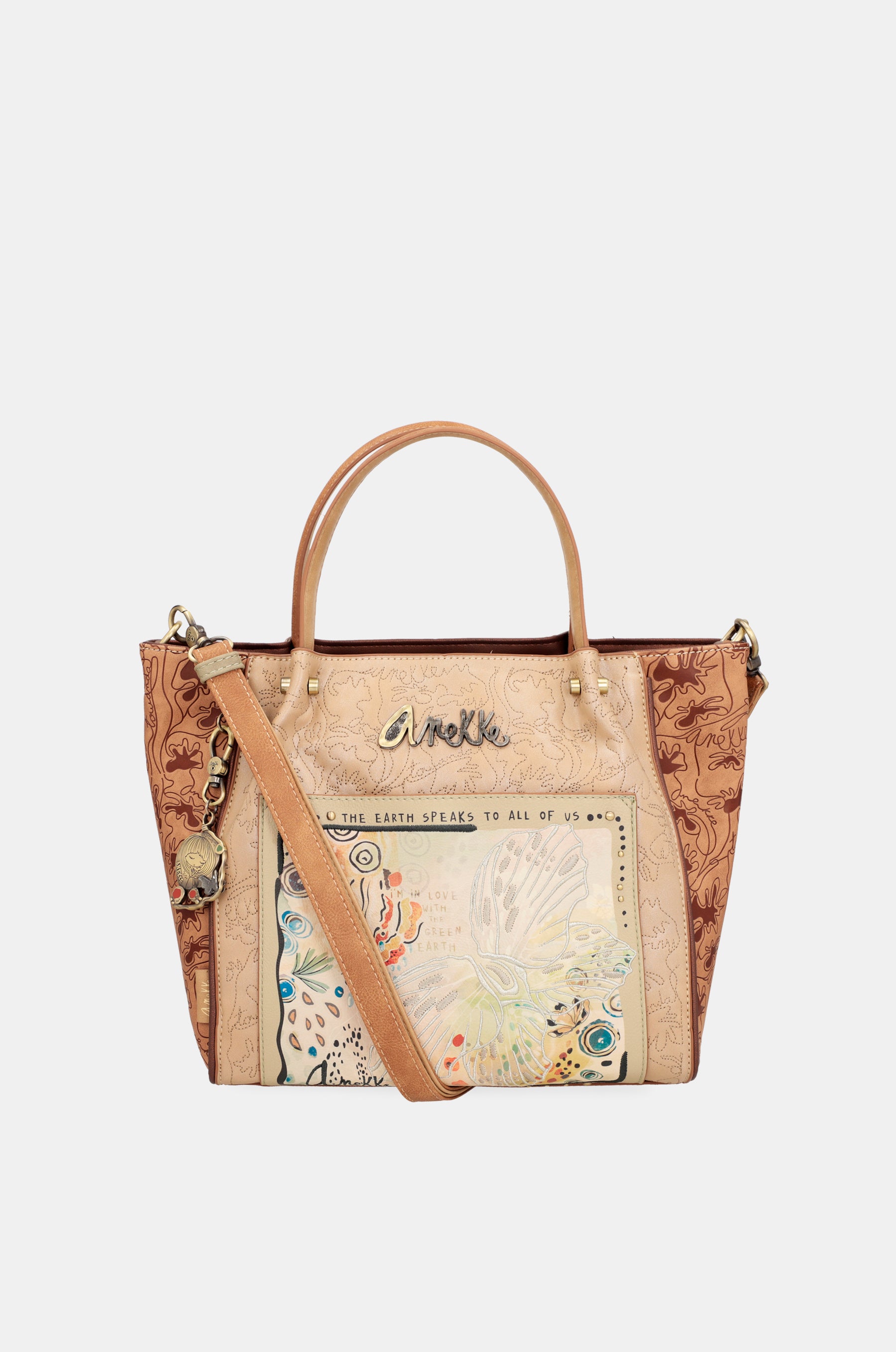 Butterfly shoulder tote bag