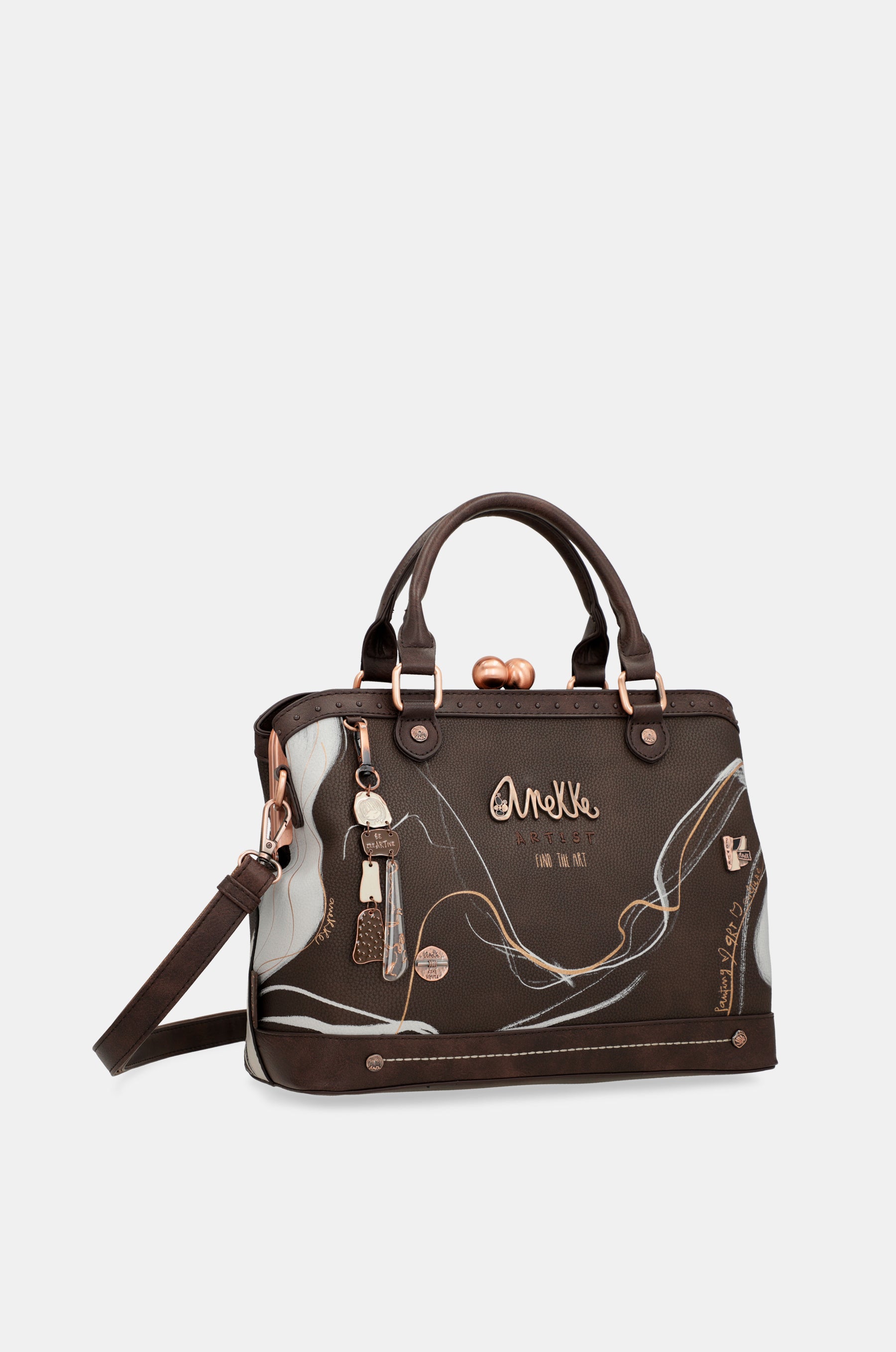 Nature Shodō Brown Mouthpiece Handbag