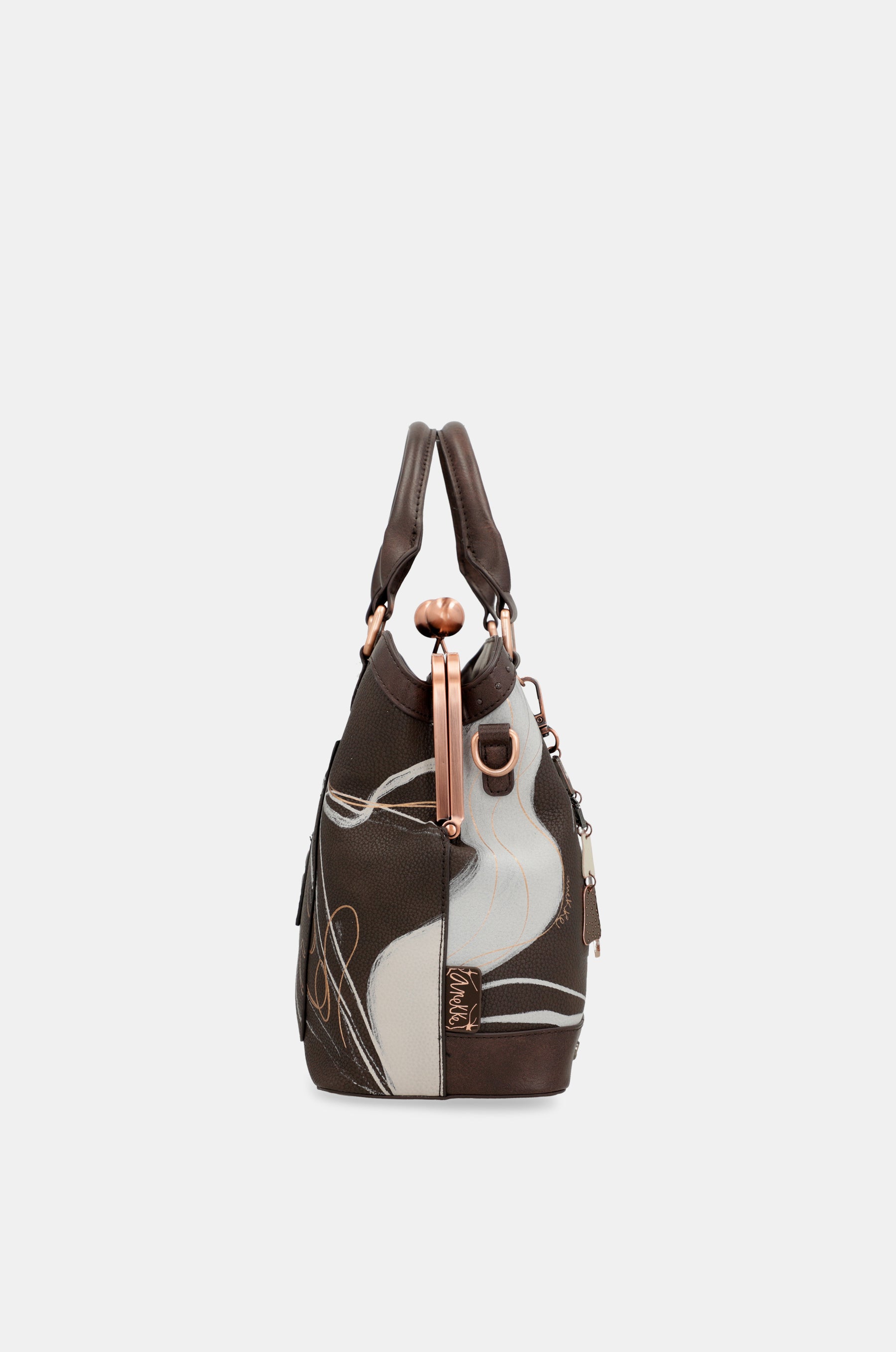 Nature Shodō Brown Mouthpiece Handbag