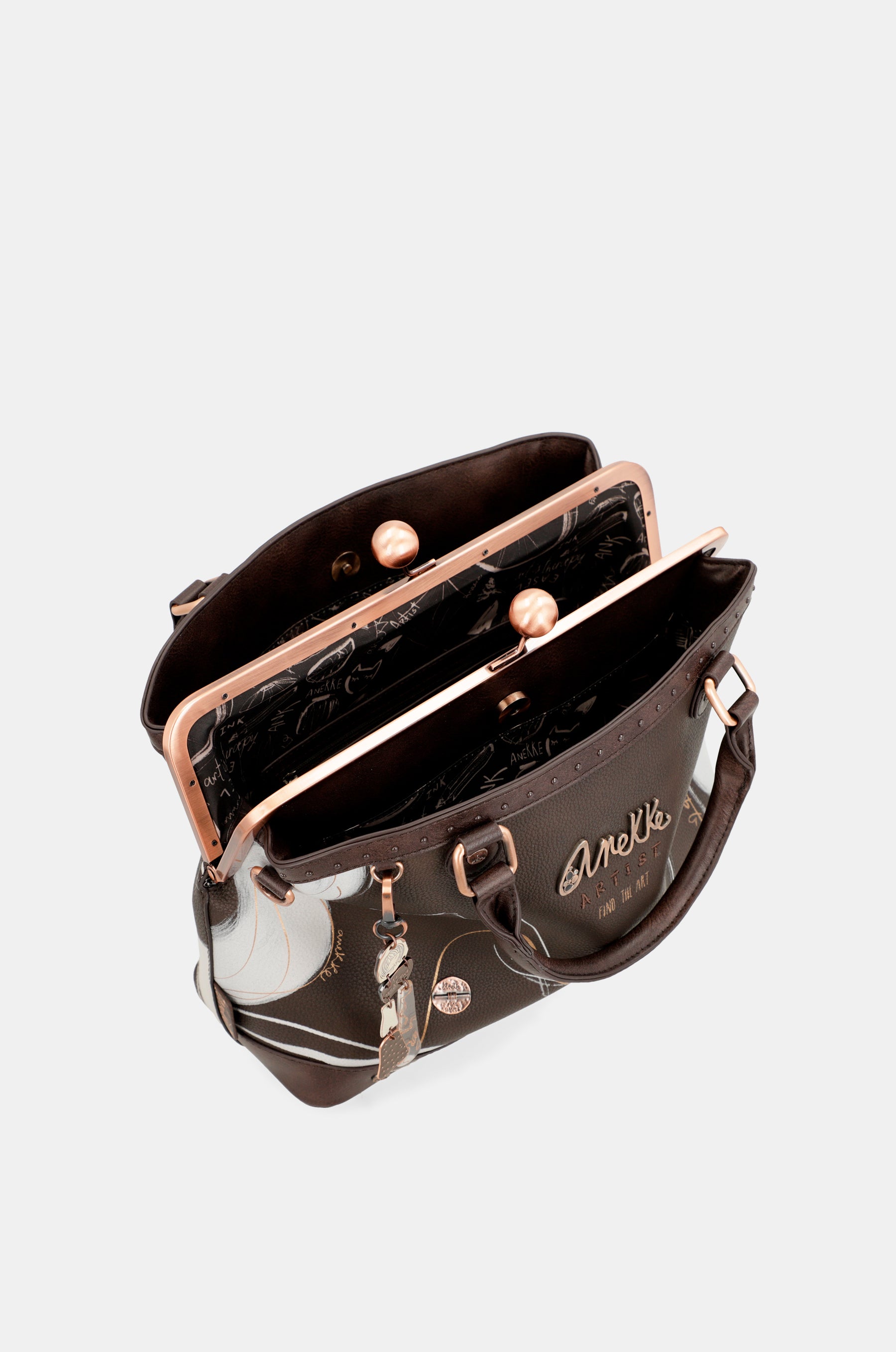 Nature Shodō Brown Mouthpiece Handbag