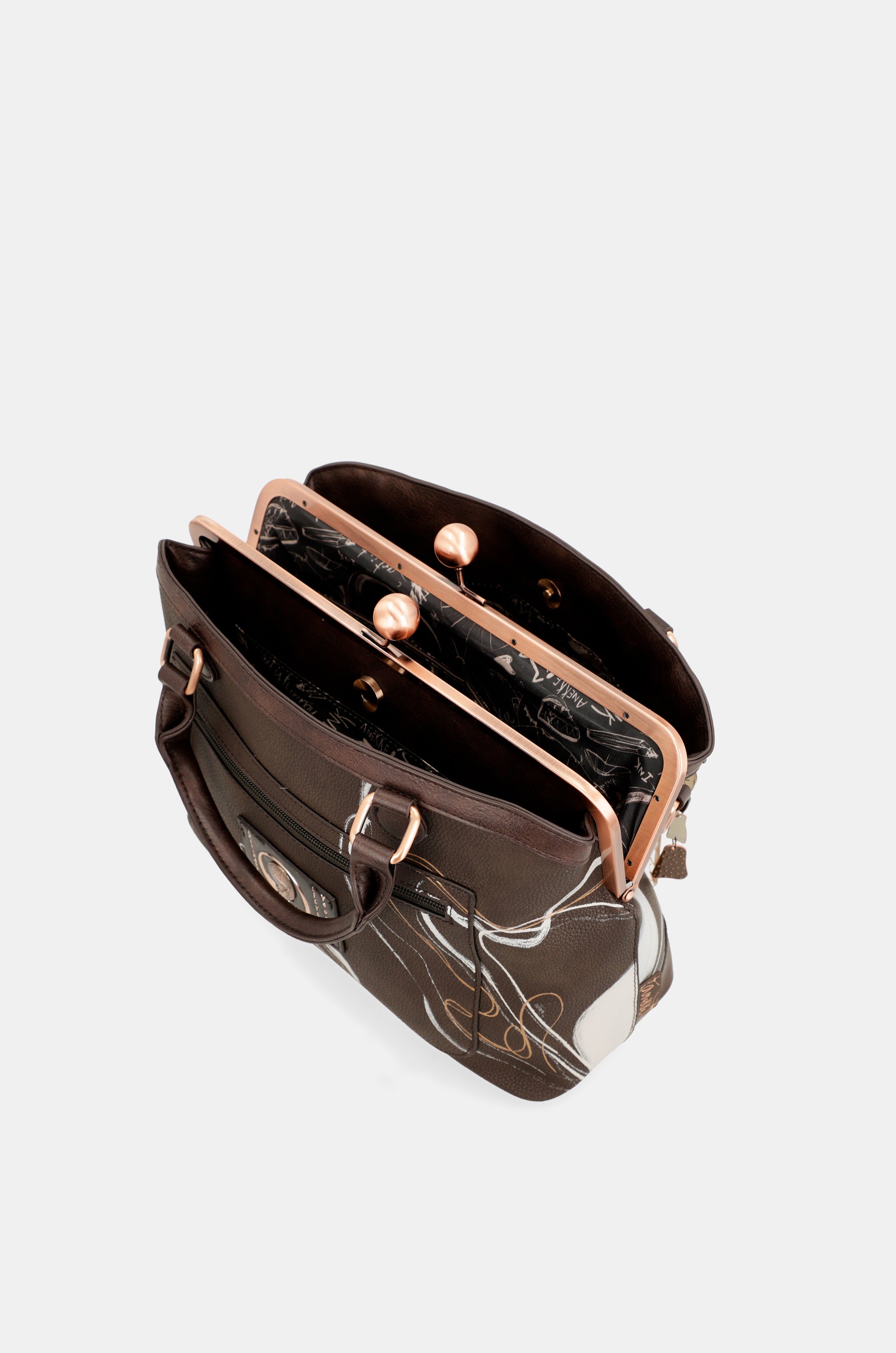Nature Shodō Brown Mouthpiece Handbag