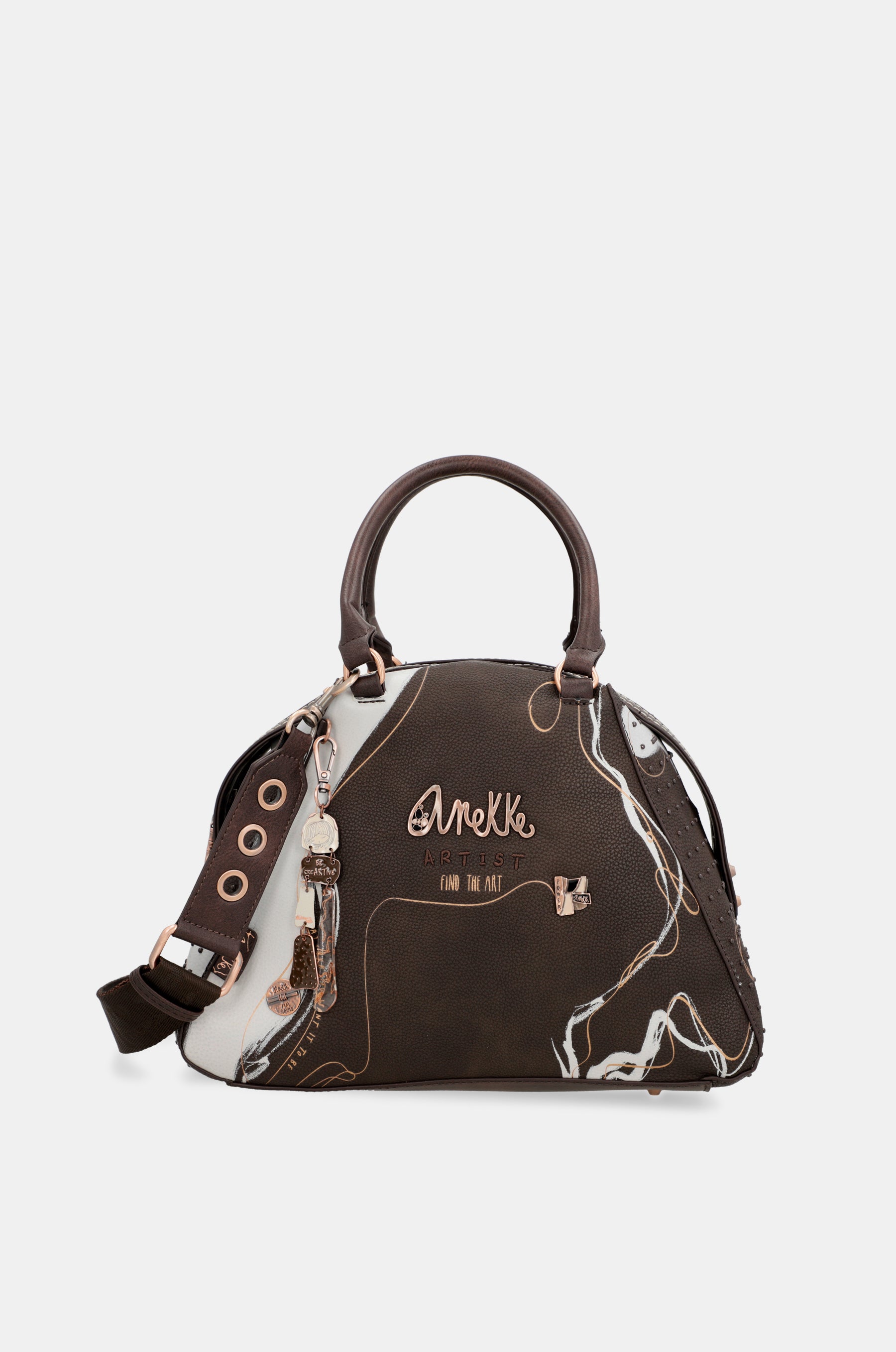 Nature Shodō brown 2-handle shoulder bag