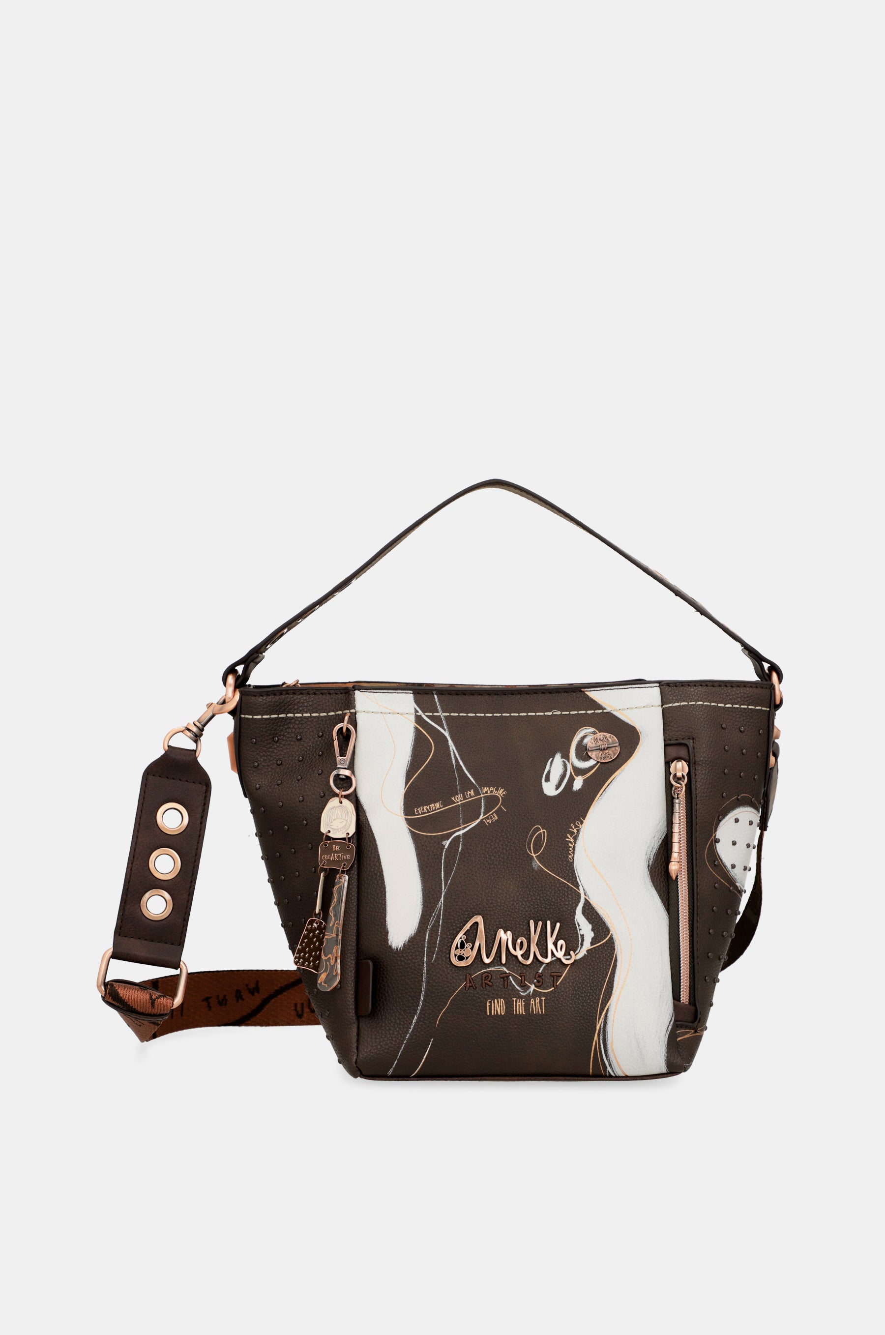 Nature Shodō medium brown handbag