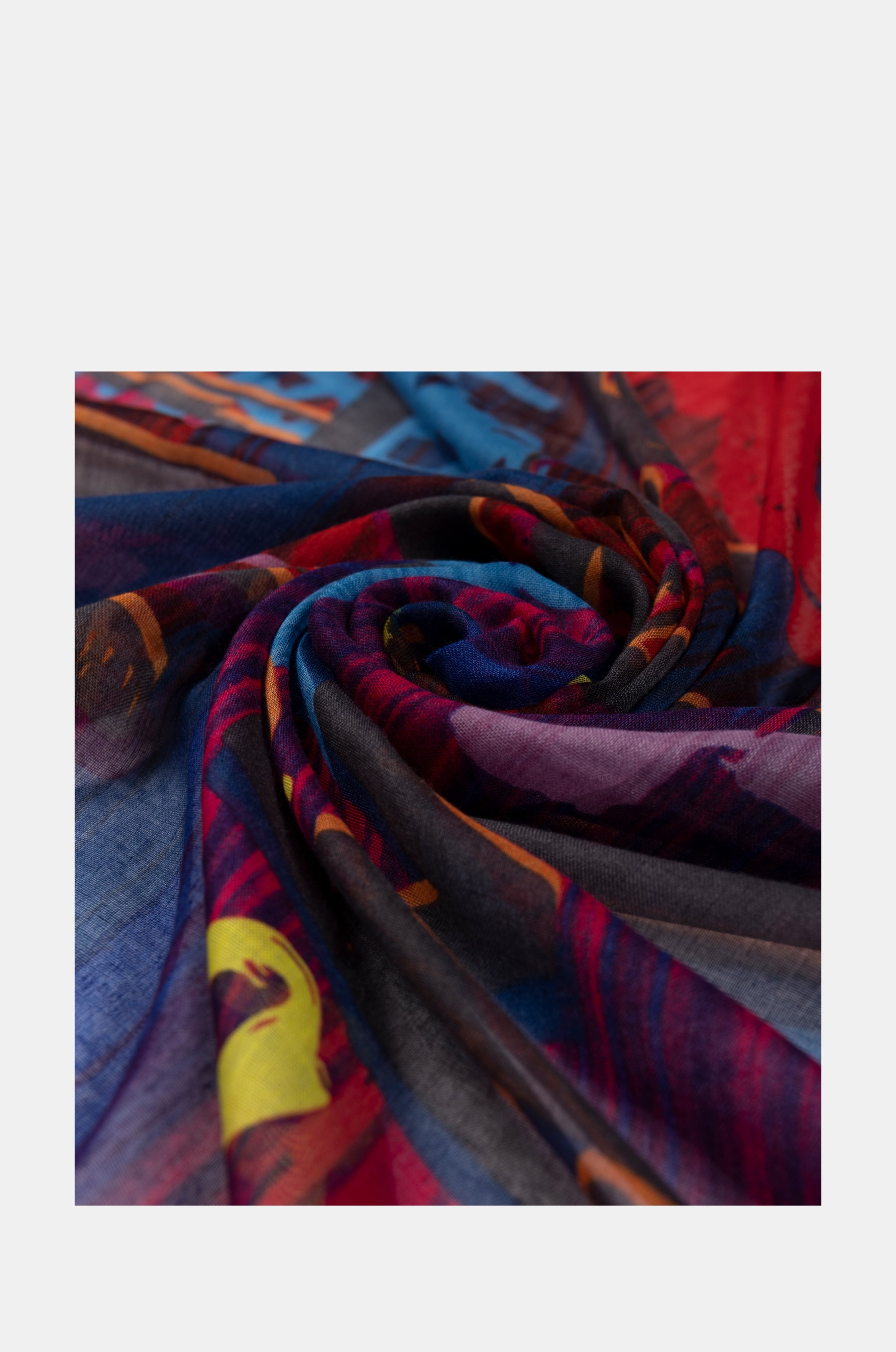 Contemporary blue scarf