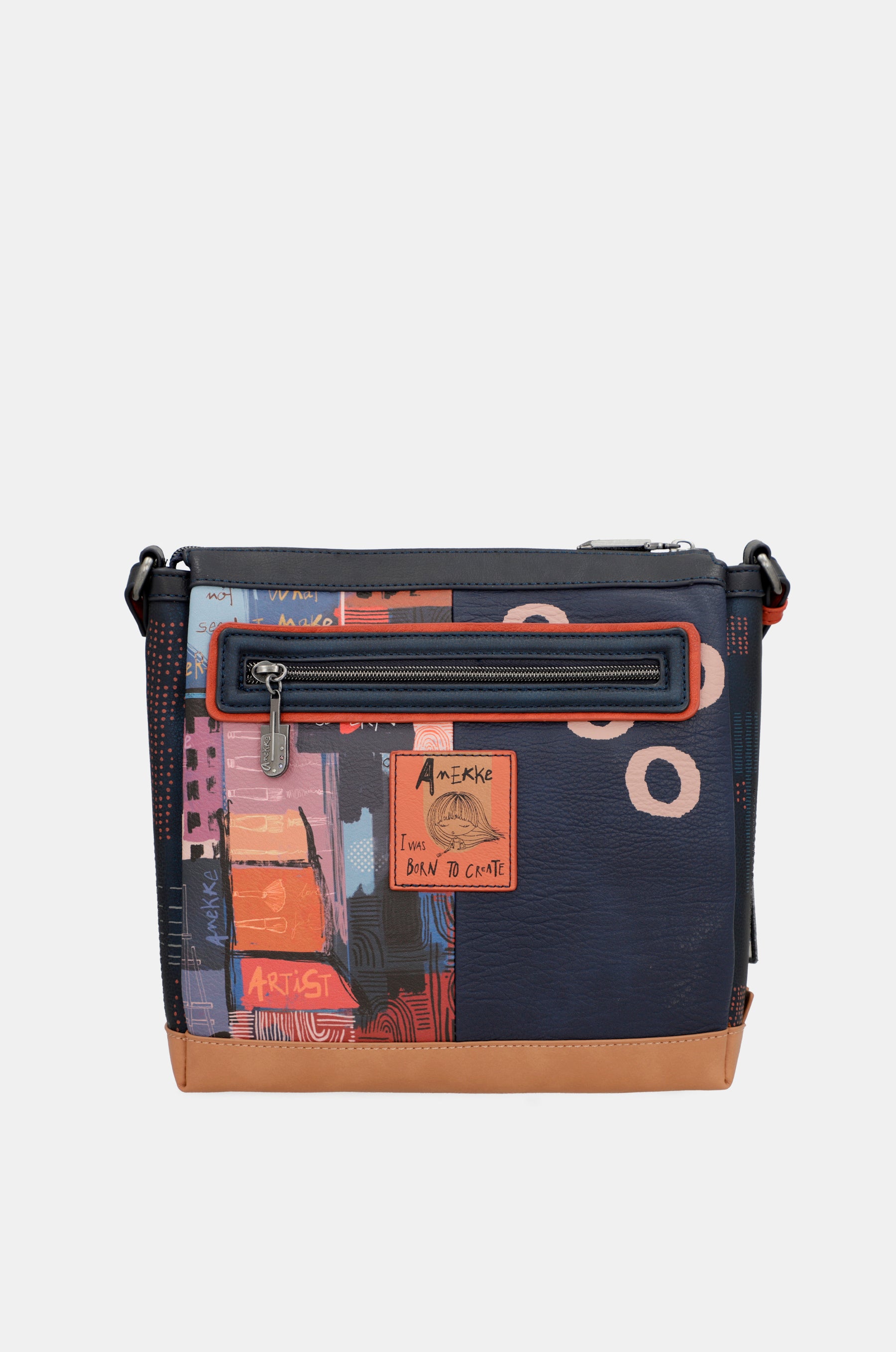 Contemporary Rectangular 3 compartment shoulder bag Contemporary