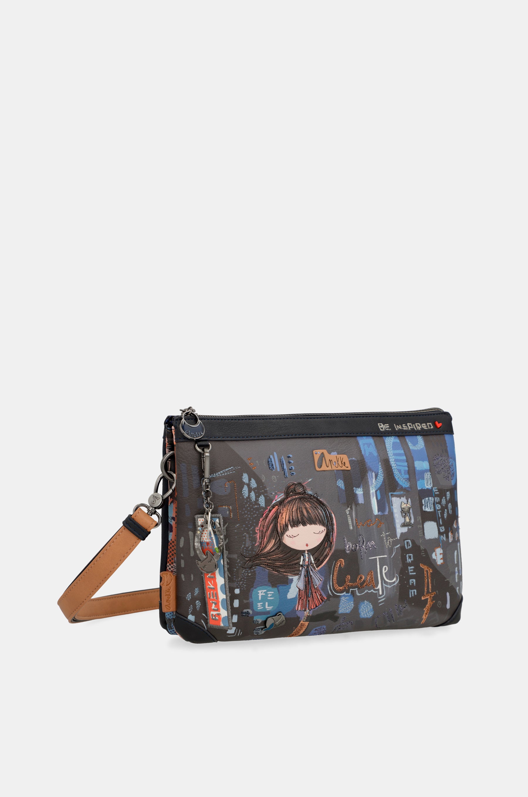 Contemporary 2 compartment shoulder bag