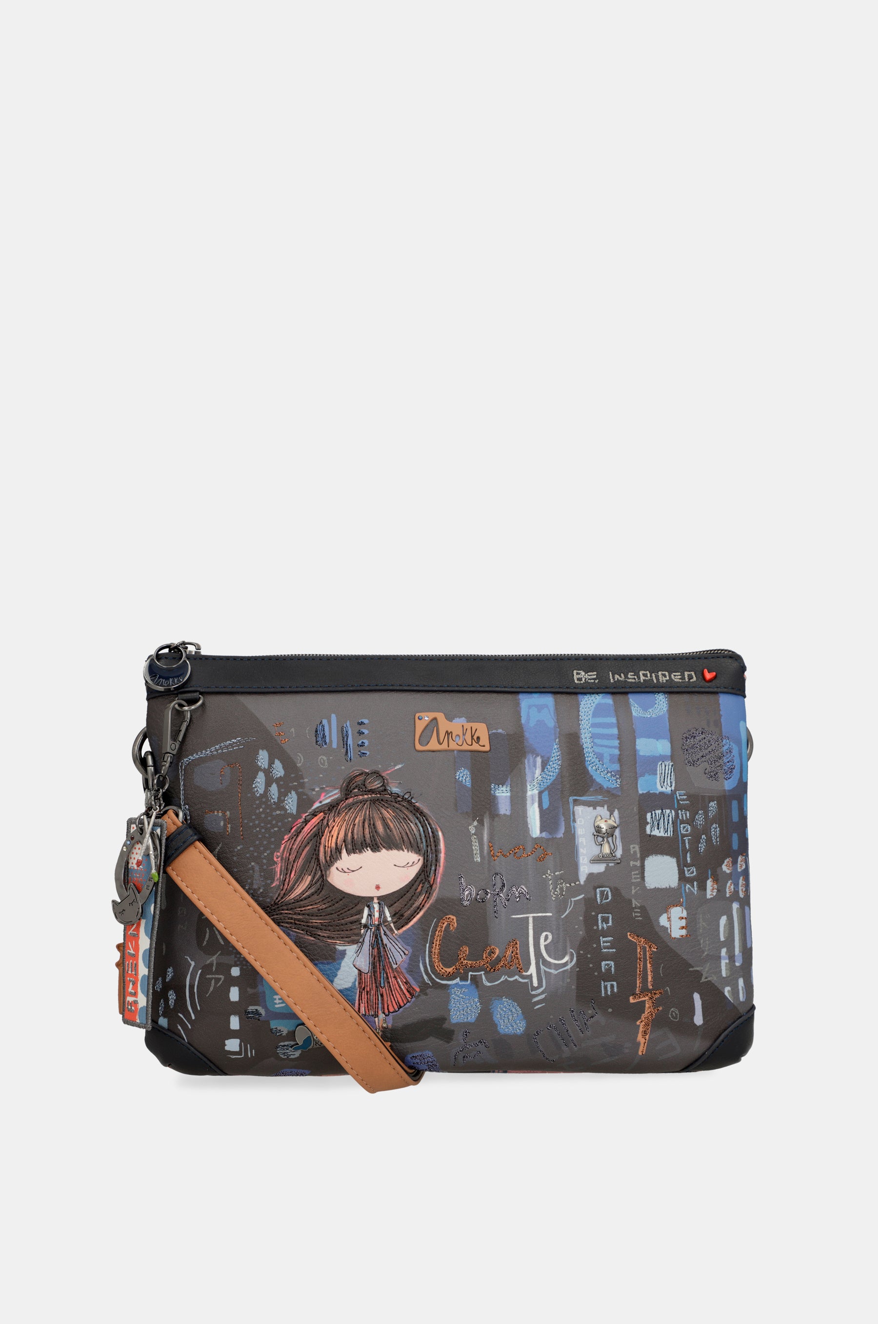 Contemporary 2 compartment shoulder bag