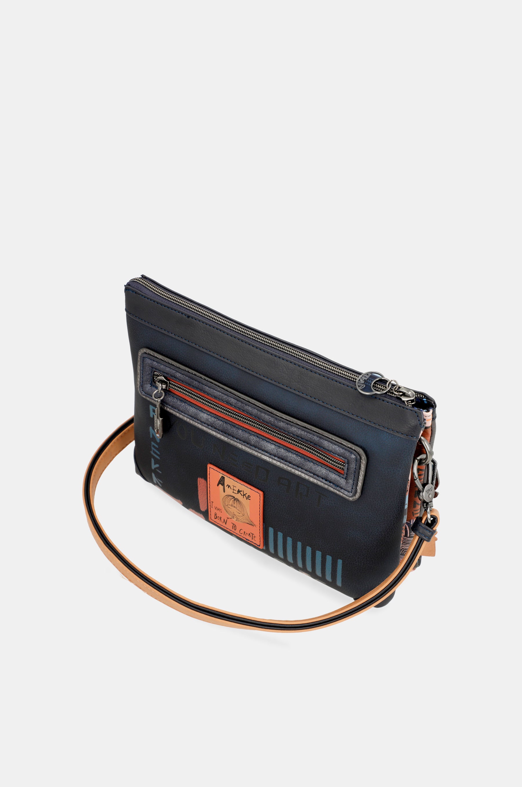 Contemporary 2 compartment shoulder bag