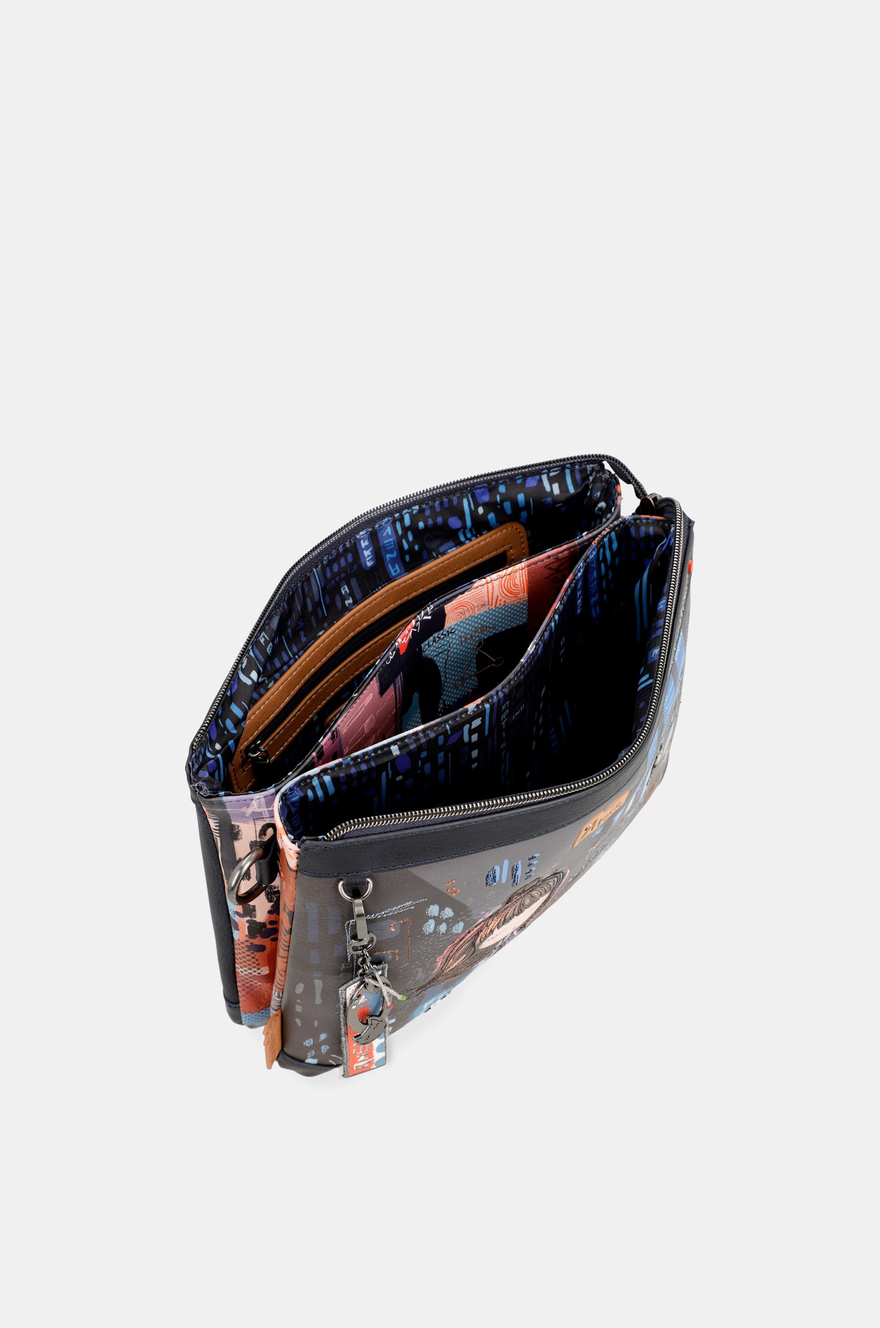 Contemporary 2 compartment shoulder bag
