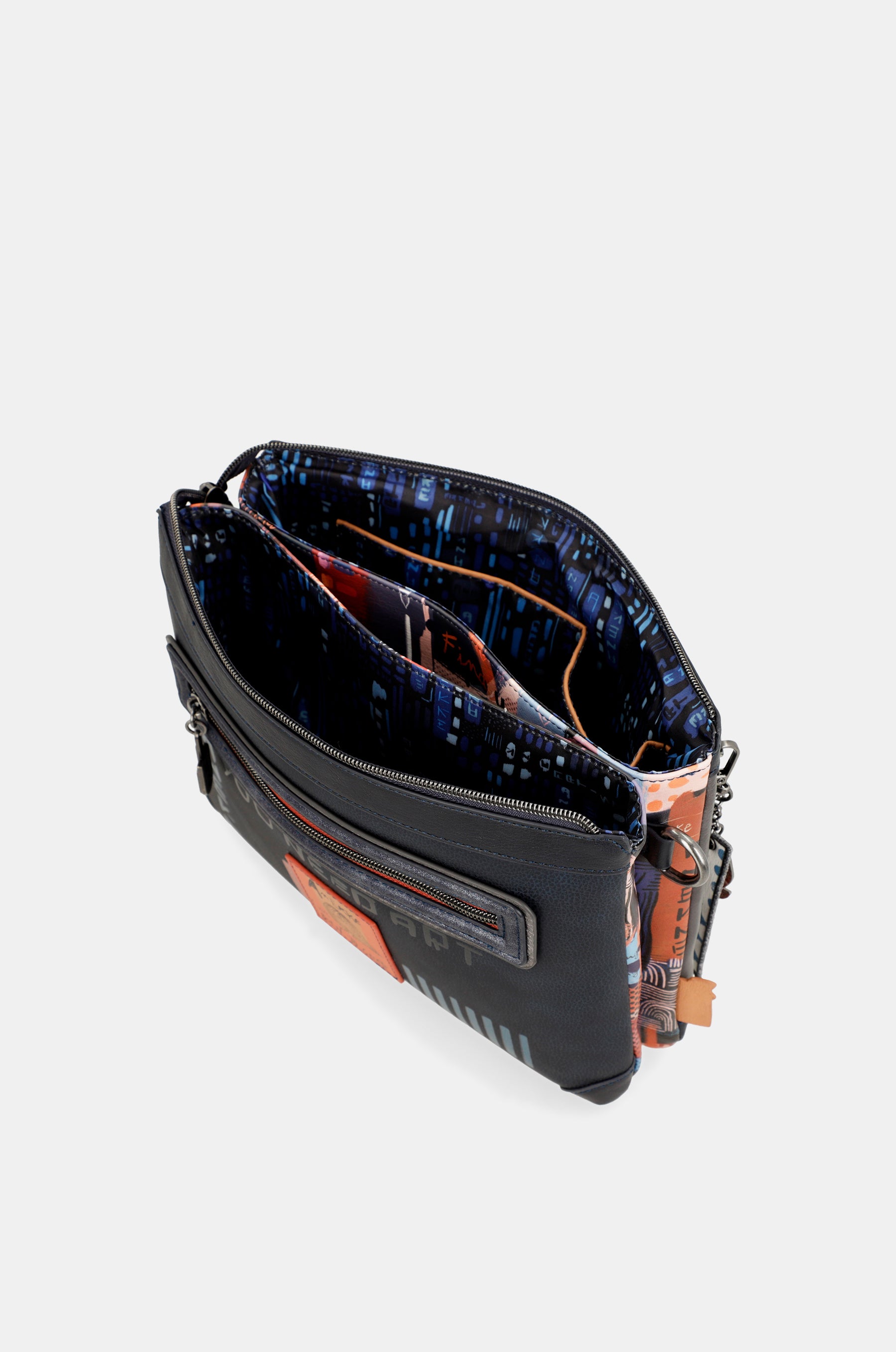 Contemporary 2 compartment shoulder bag