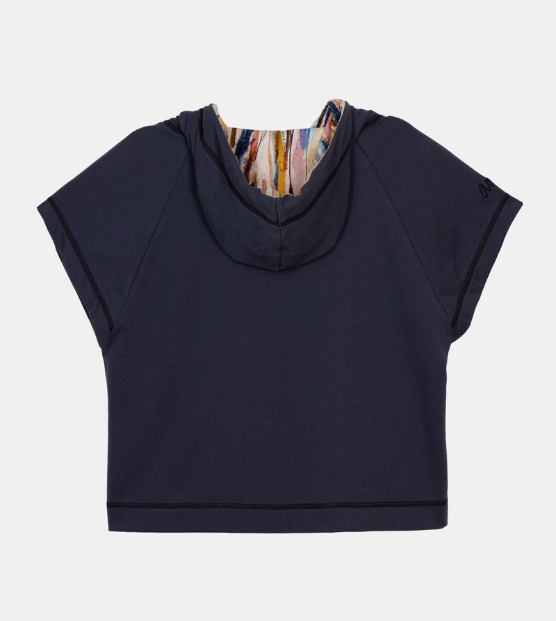 Studio navy blue sleeveless sweatshirt