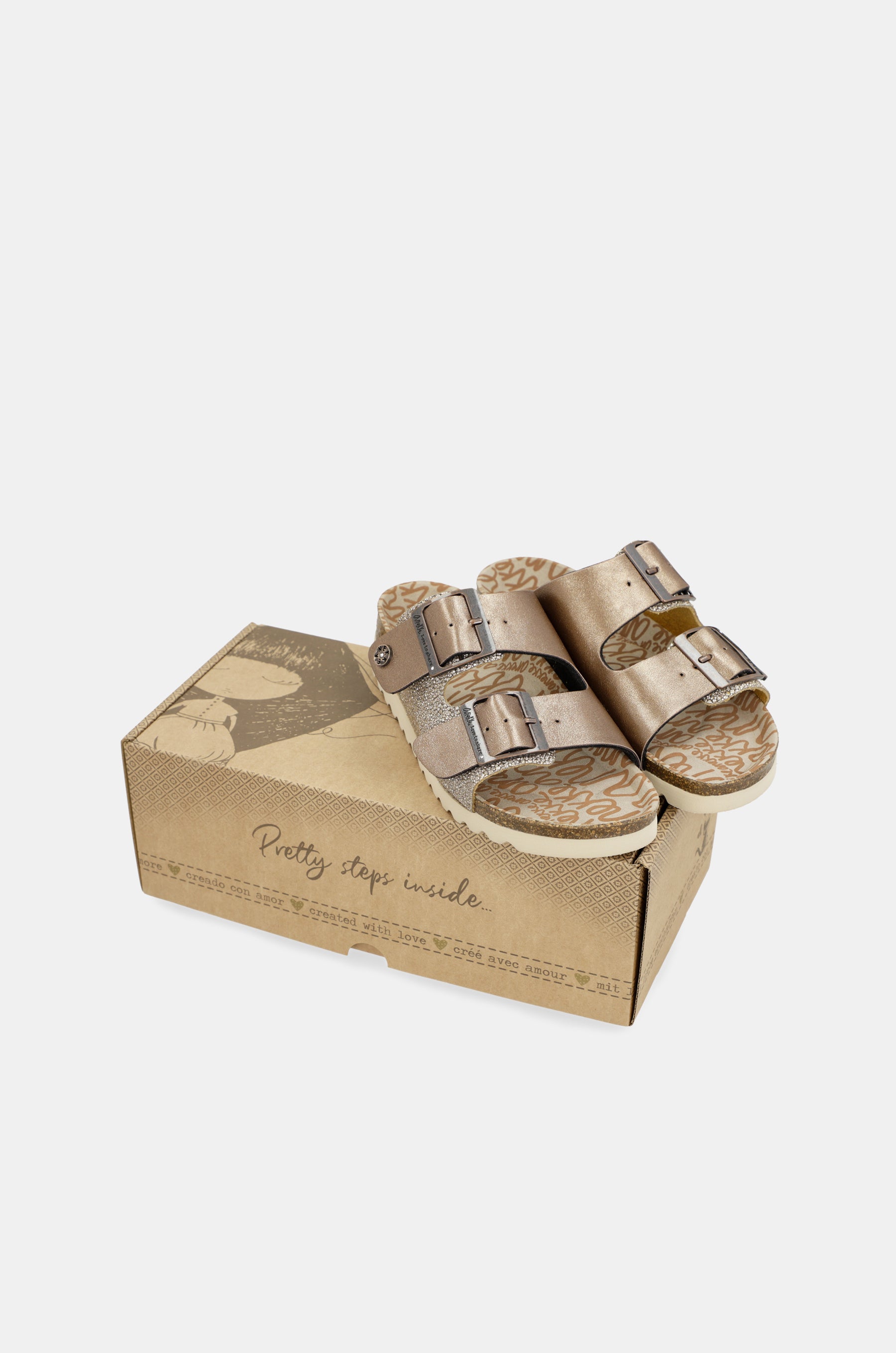 Women's bronze bio sandals