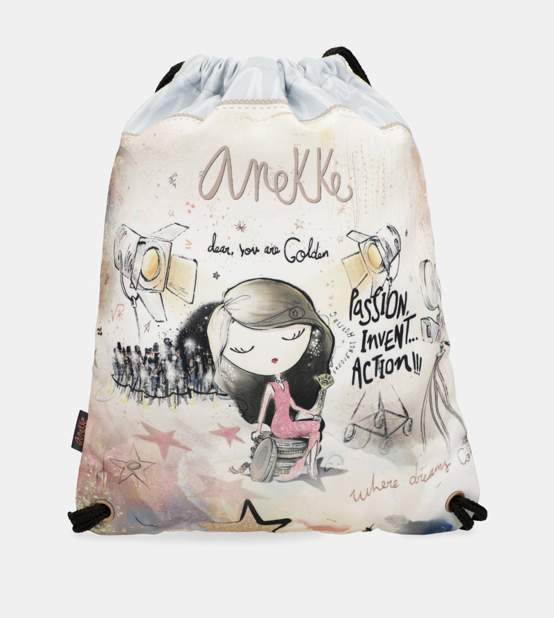 Hollywood fabric drawstring backpack