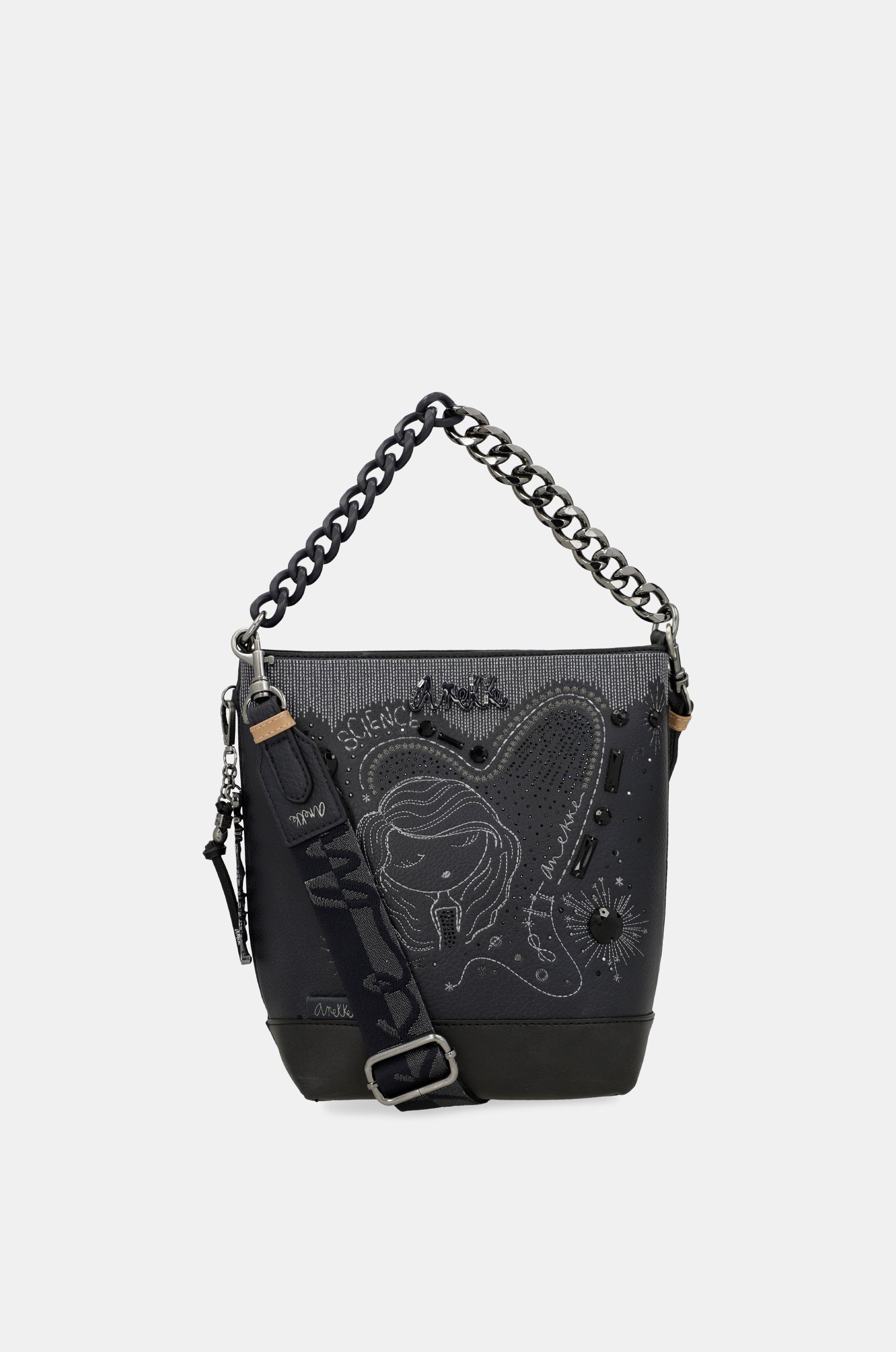 Studio navy blue medium crossbody bag
