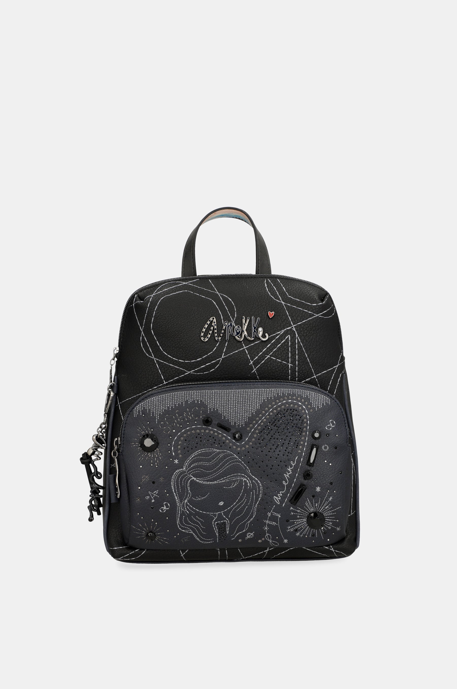 Studio navy blue backpack for leisure use