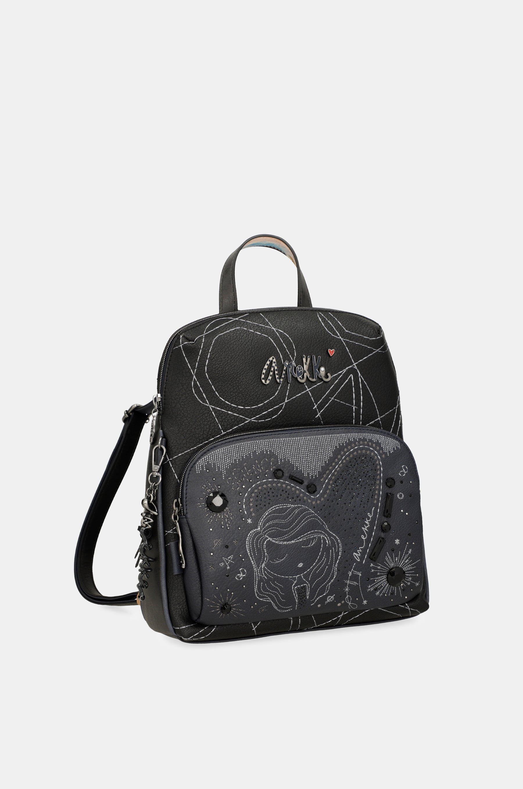 Studio navy blue backpack for leisure use