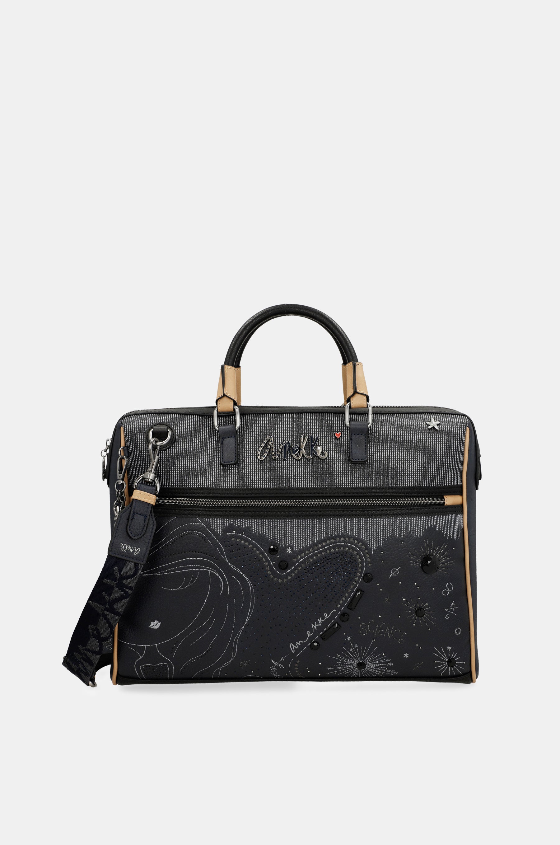 Studio navy blue briefcase
