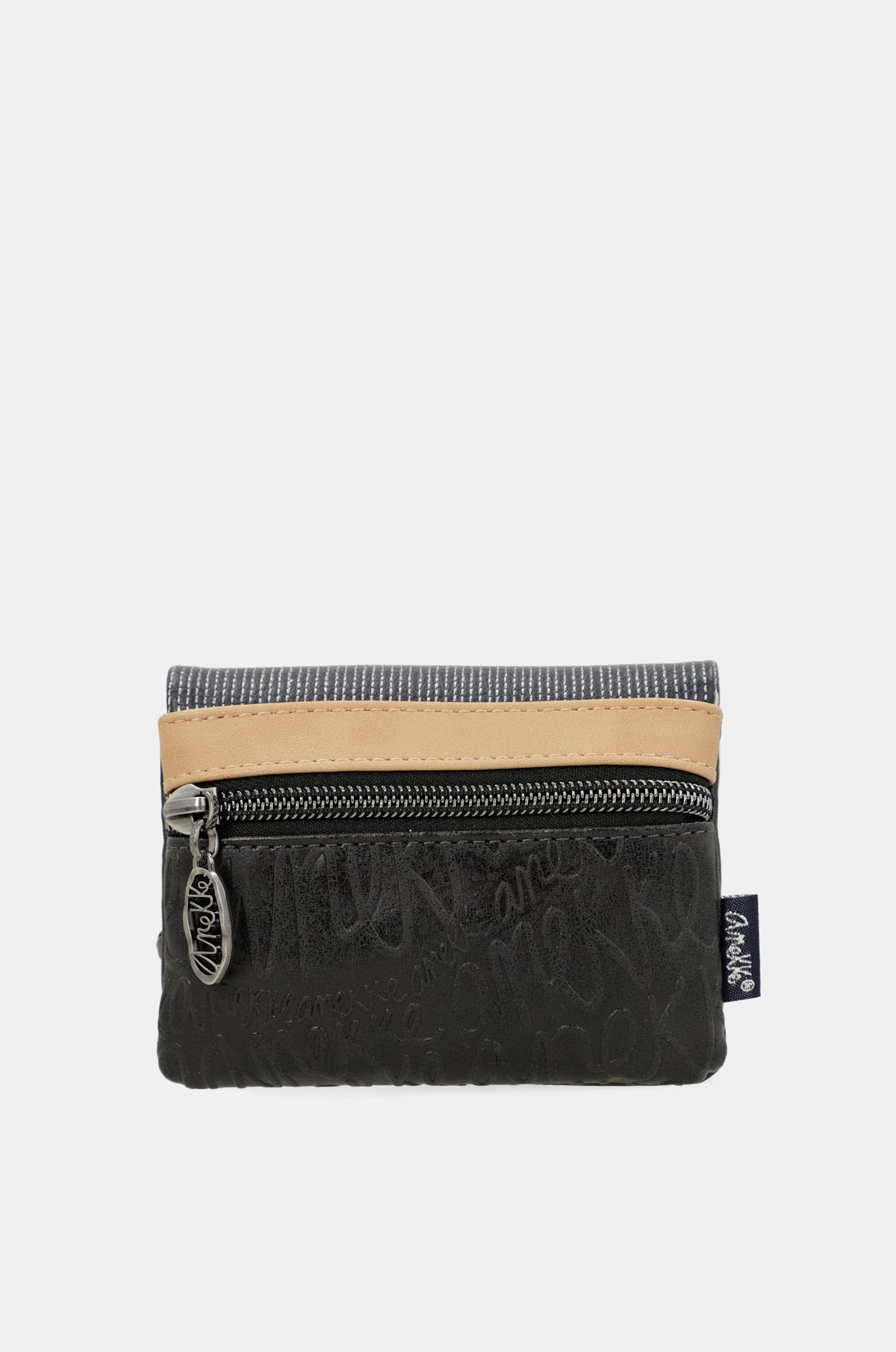 Anekke Porte-Monnaie Boutique - Portefeuille Compact Avec Rabat Magnétique Multicolore Bleu Marine