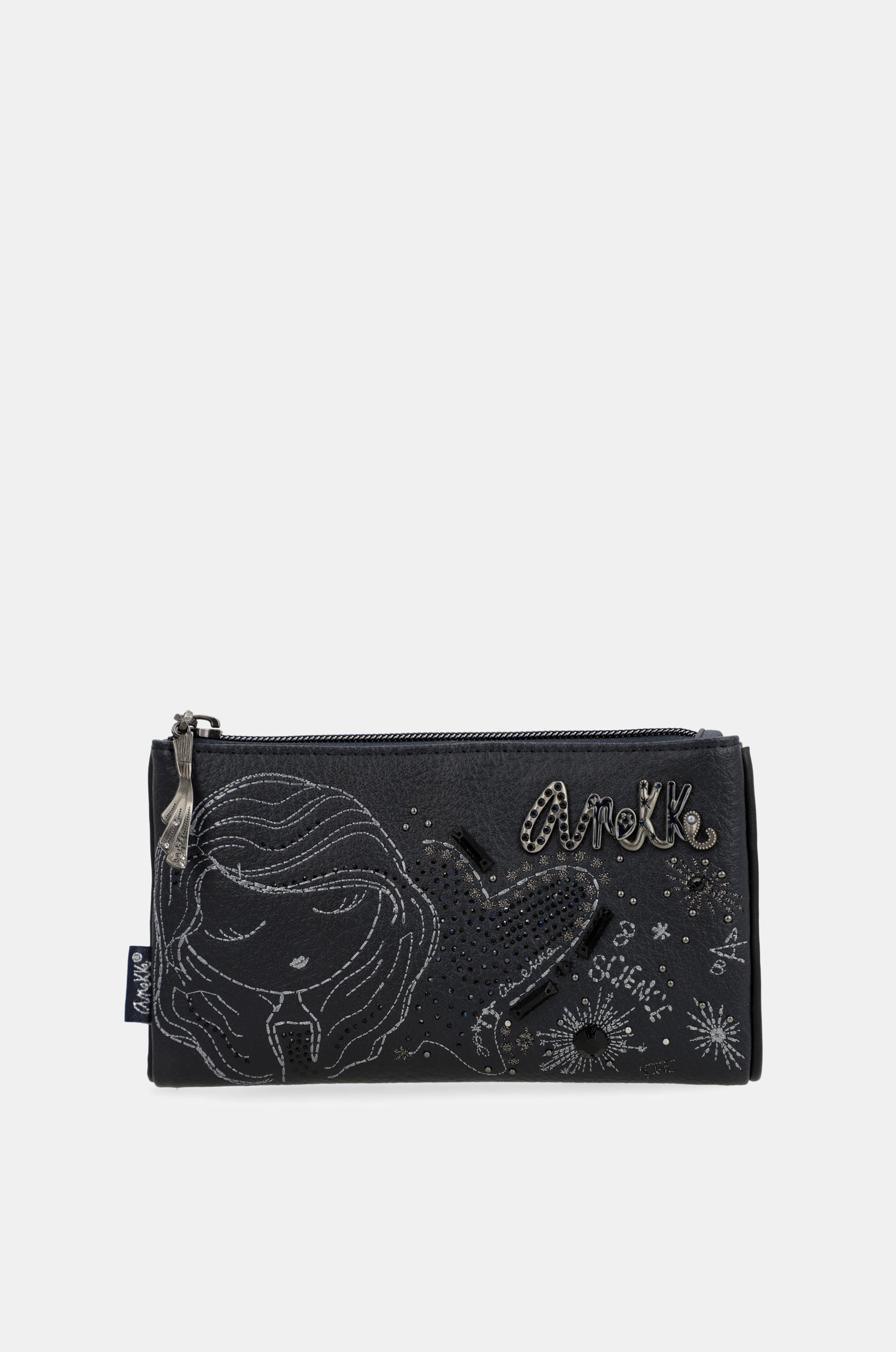 Studio navy blue flexible RFID wallet