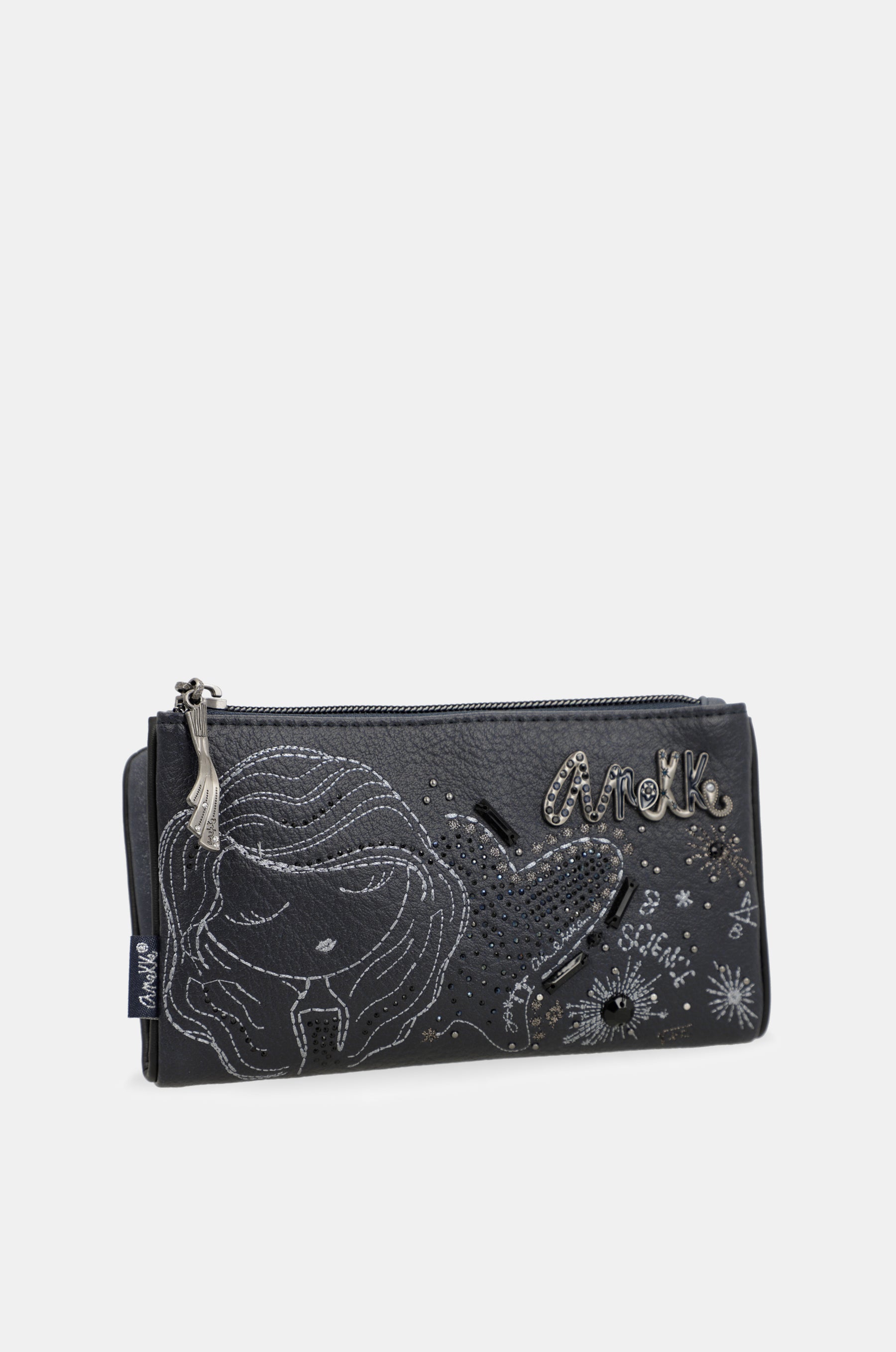 Studio navy blue flexible RFID wallet