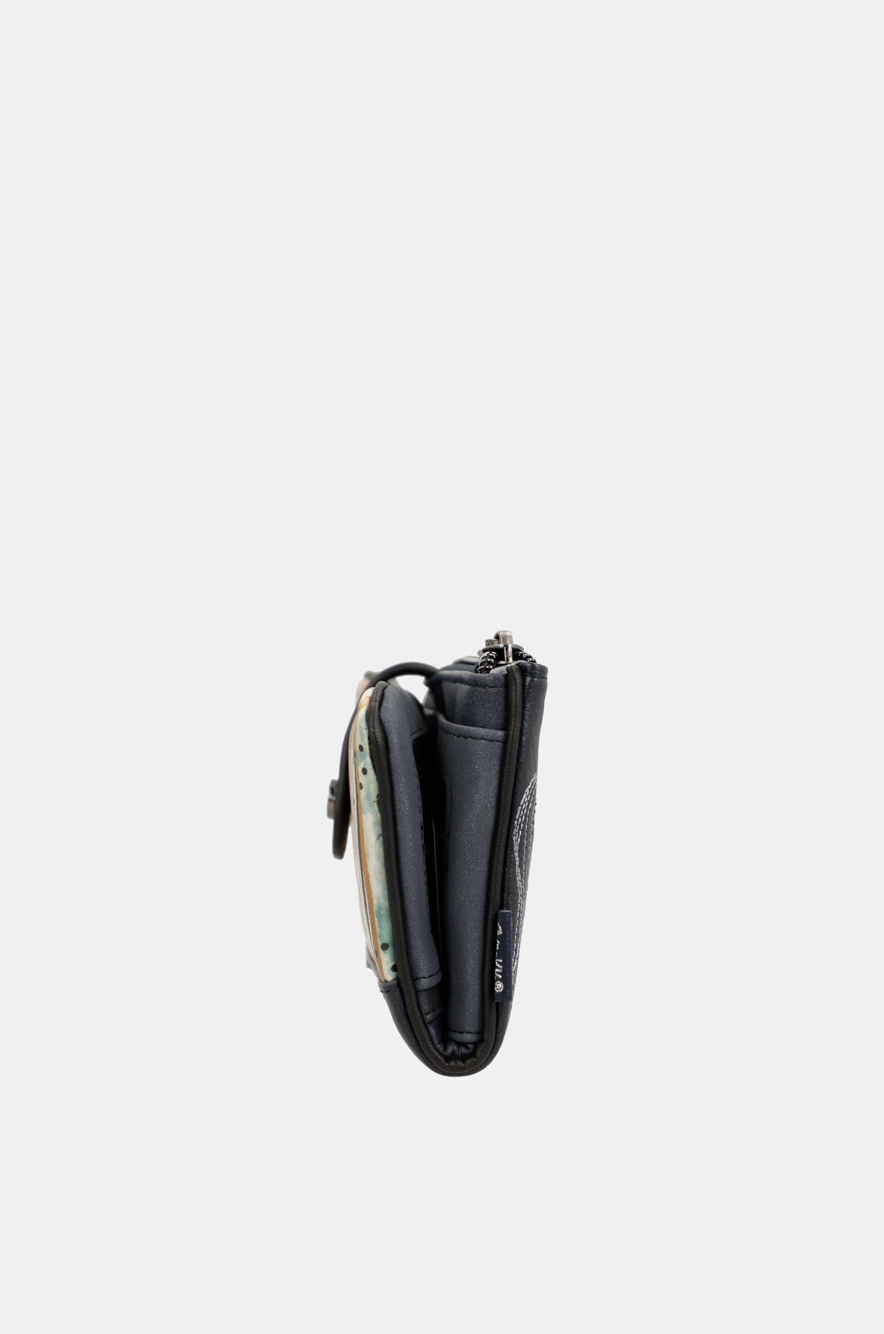 Studio navy blue flexible RFID wallet