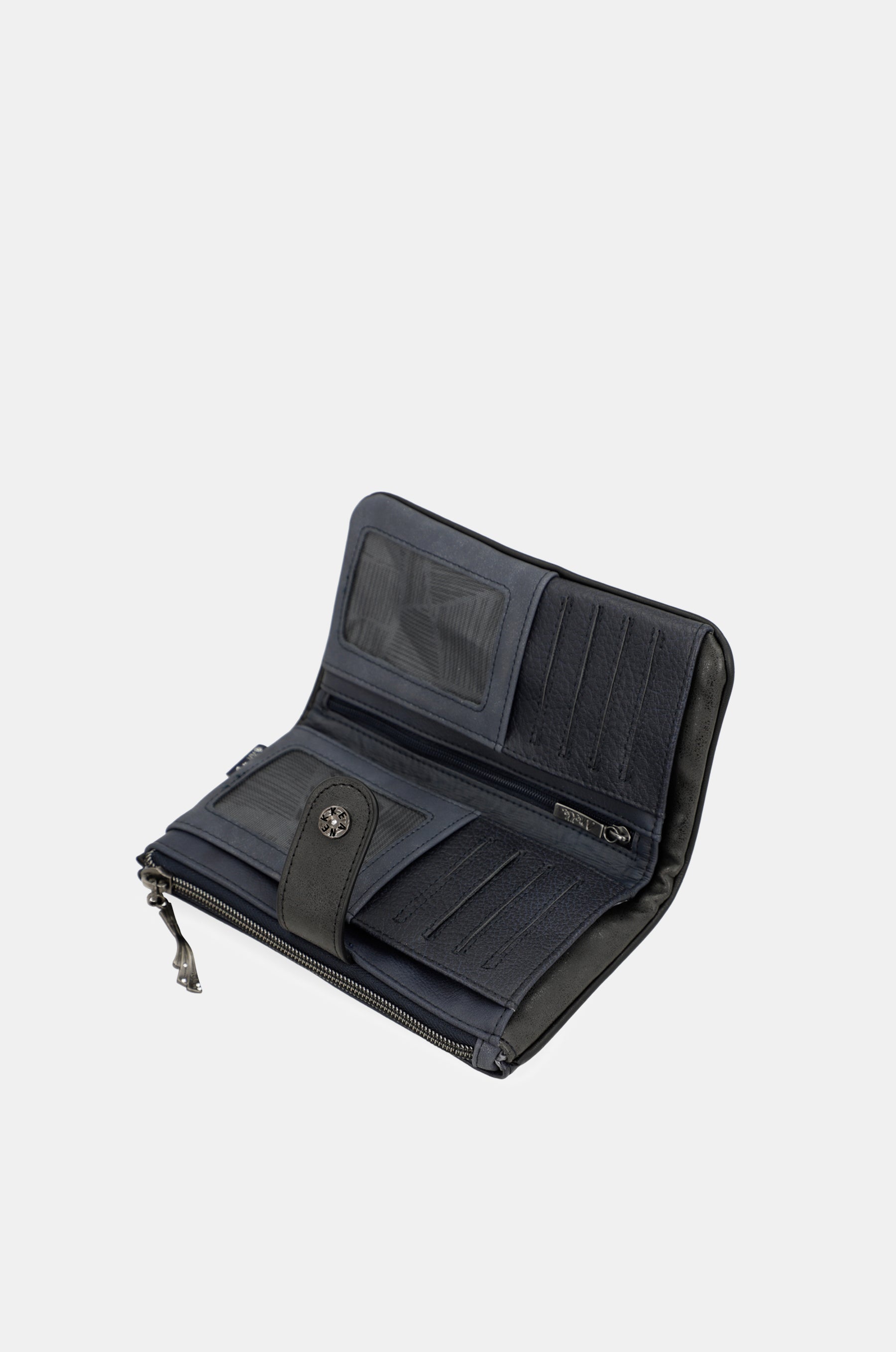 Studio navy blue flexible RFID wallet