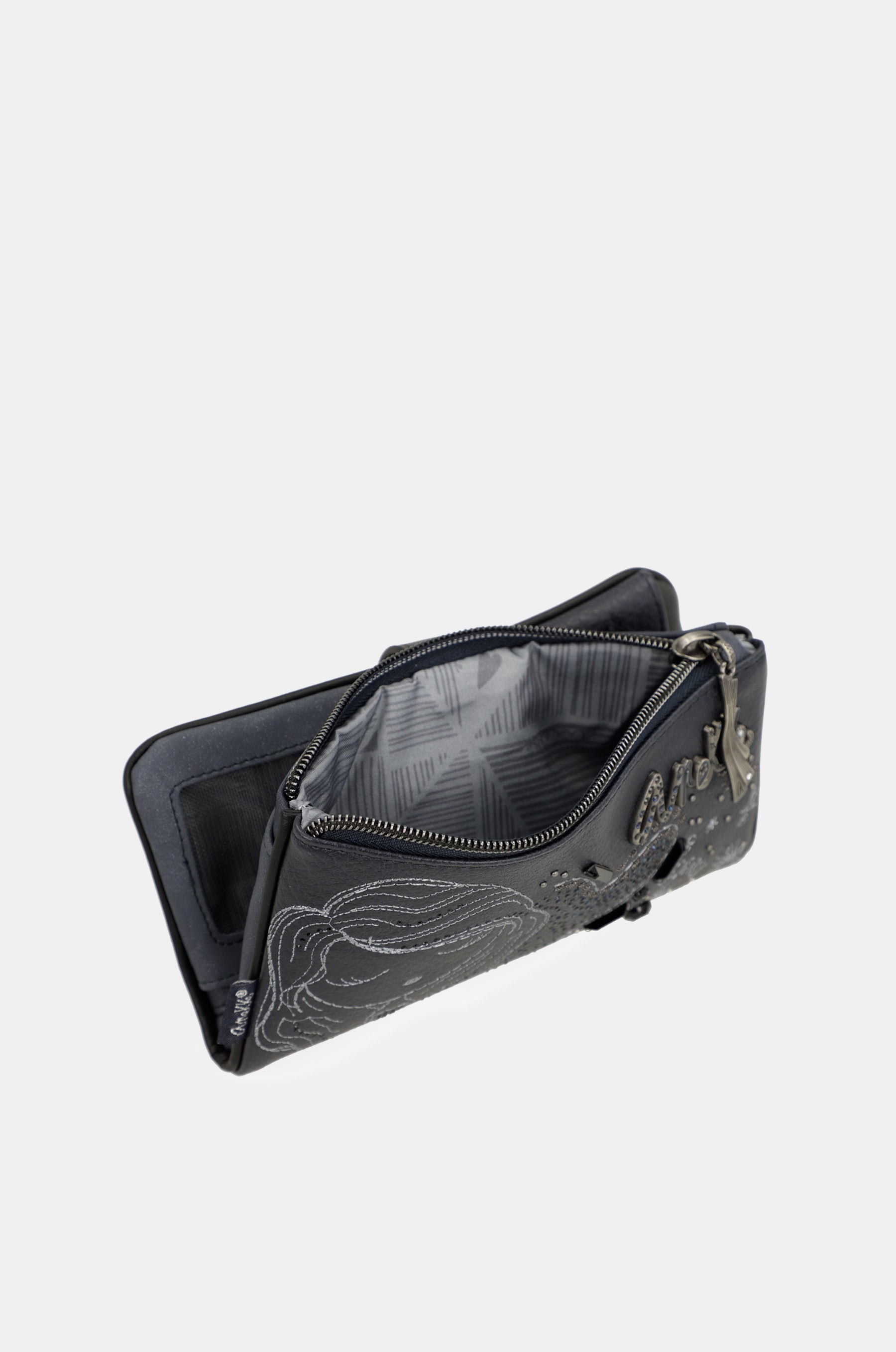 Studio navy blue flexible RFID wallet
