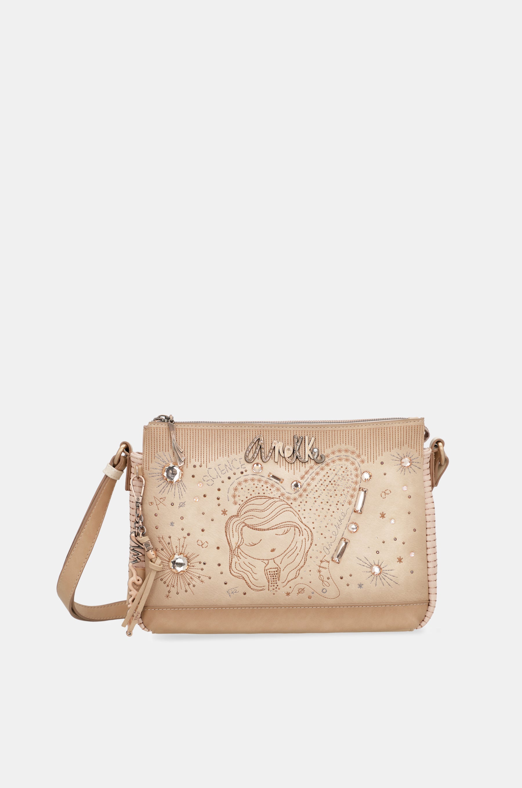 Studio nude 3-compartment crossbody bag