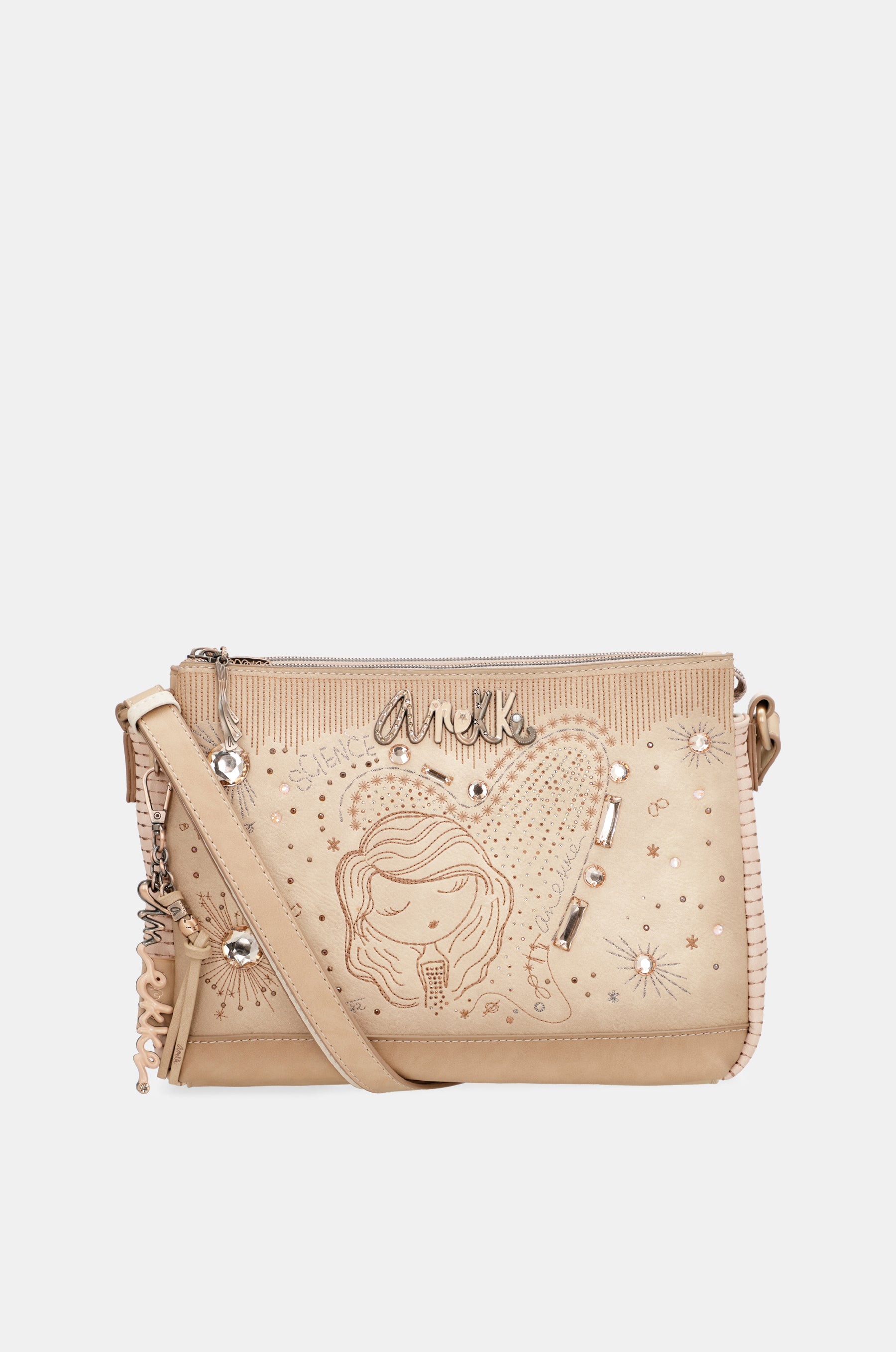 Studio nude 3-compartment crossbody bag