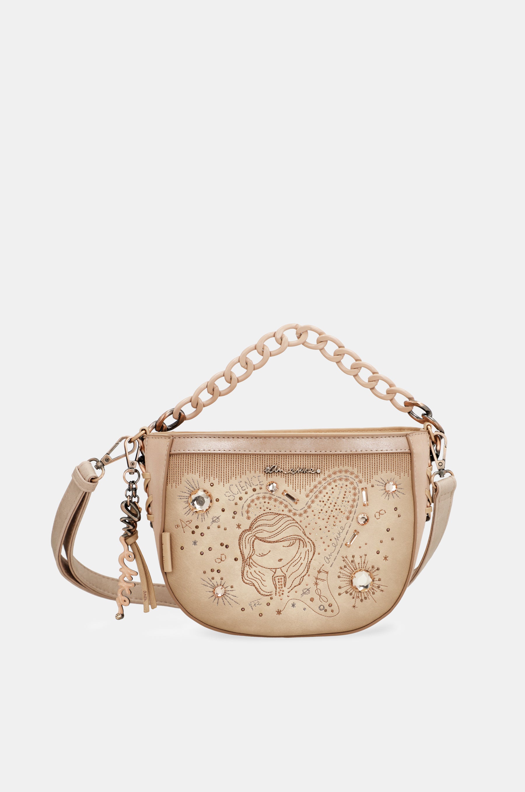 Studio nude oval crossbody bag