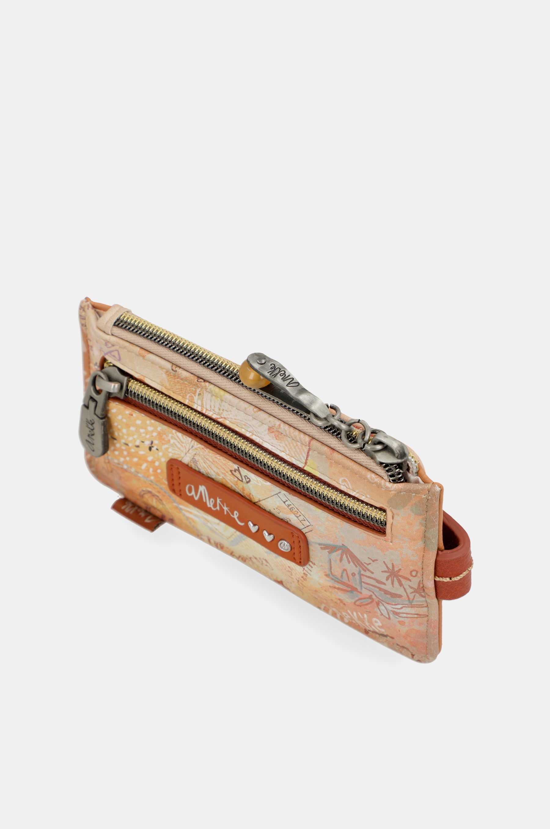 Peace & Love camel RFID card holder