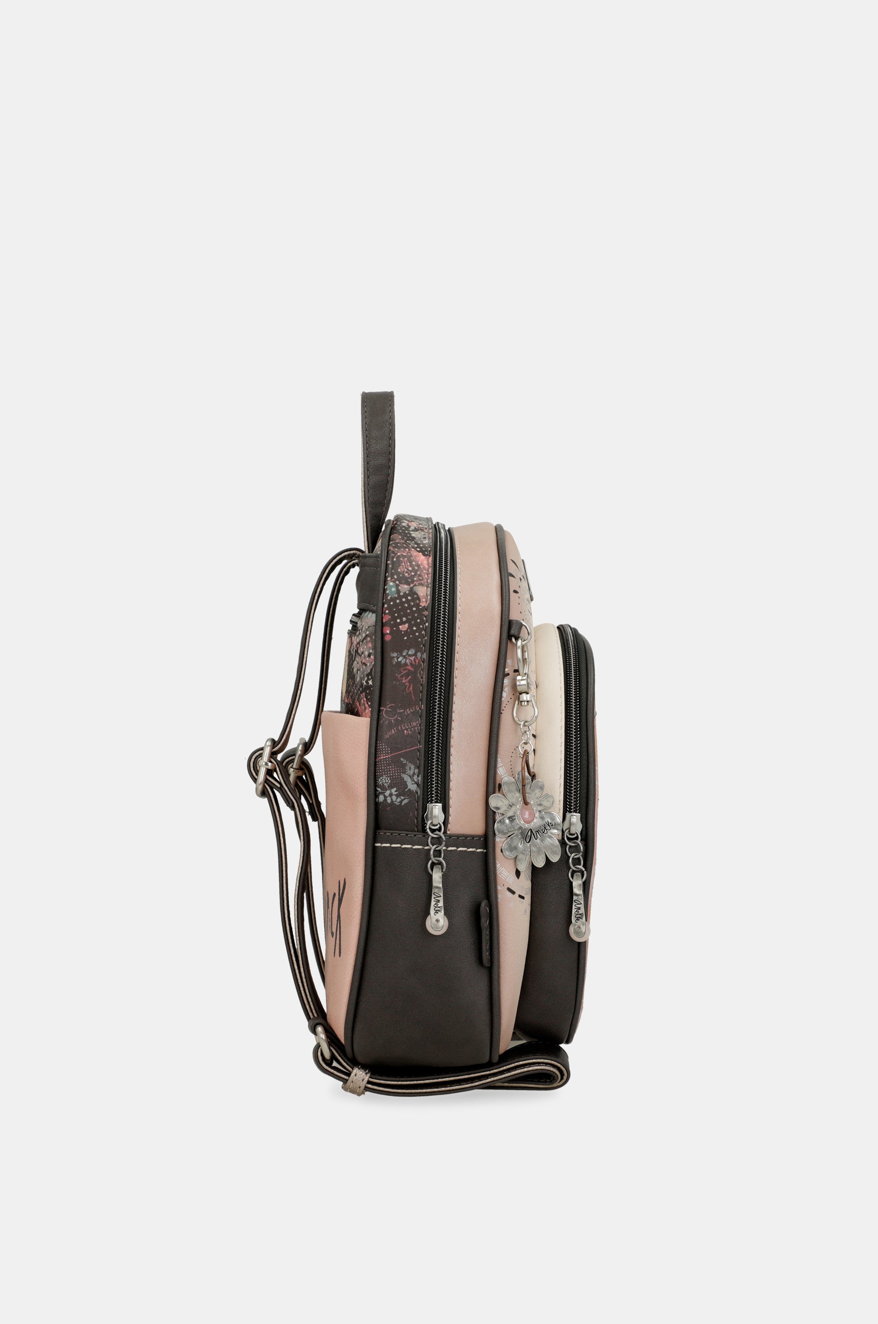 Peace & Love pink medium backpack