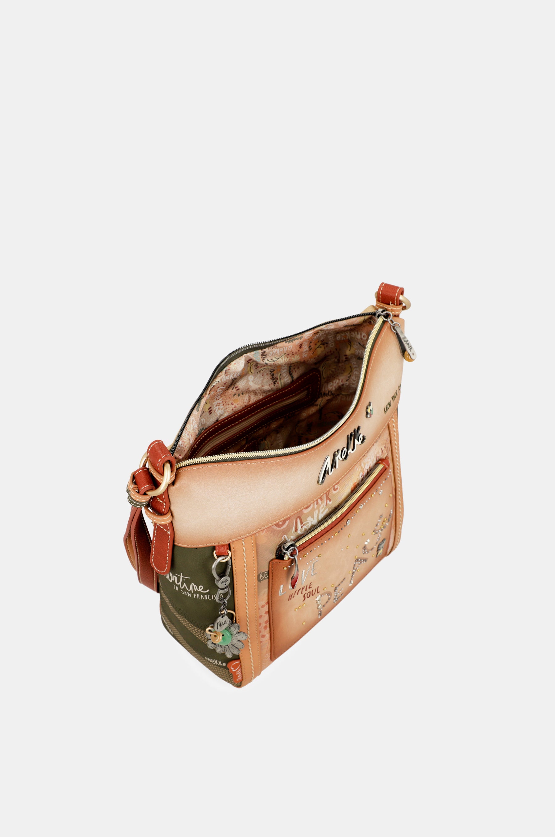 Flowers large crossbody bag