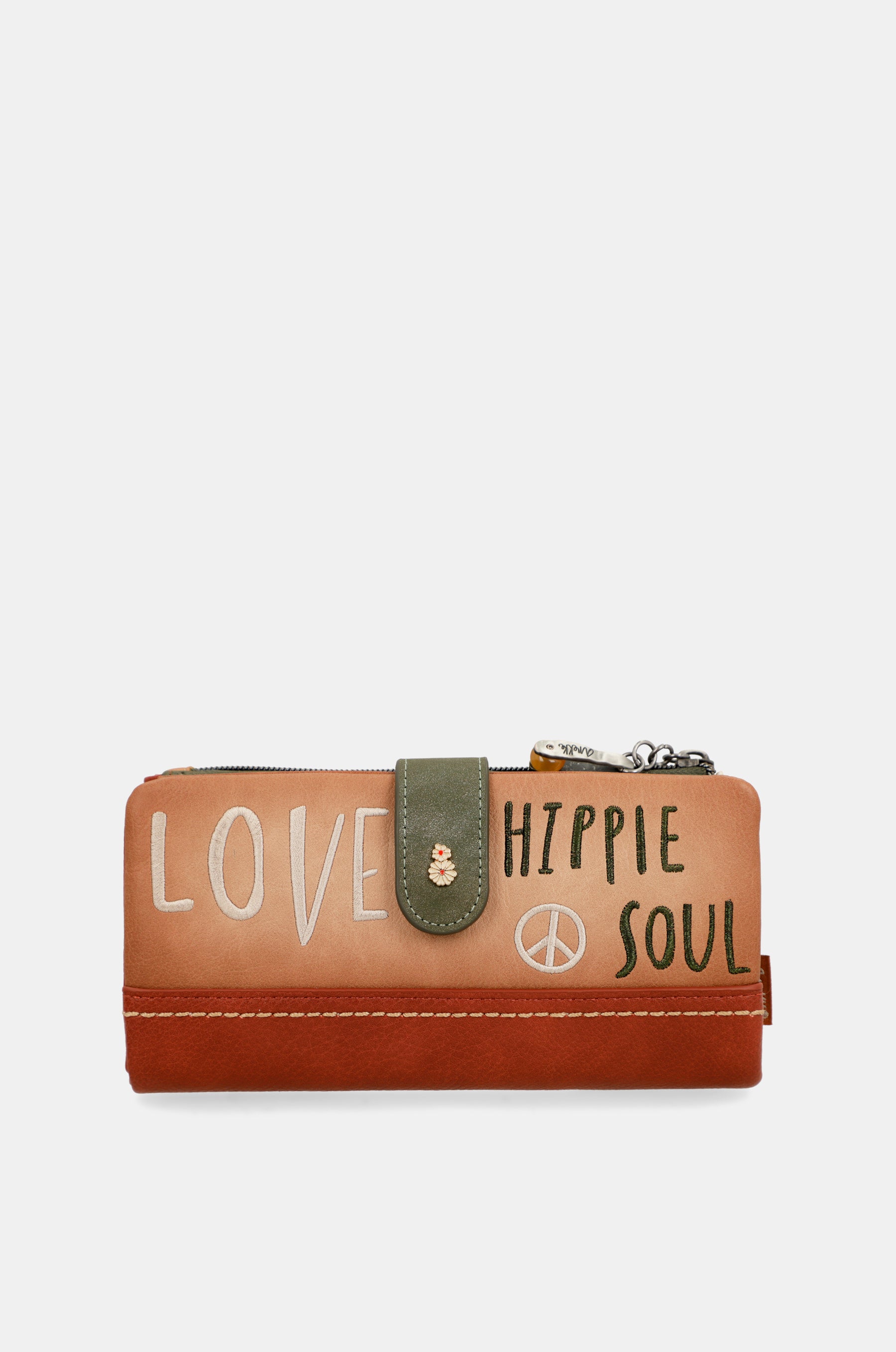 Flowers flexible large RFID wallet