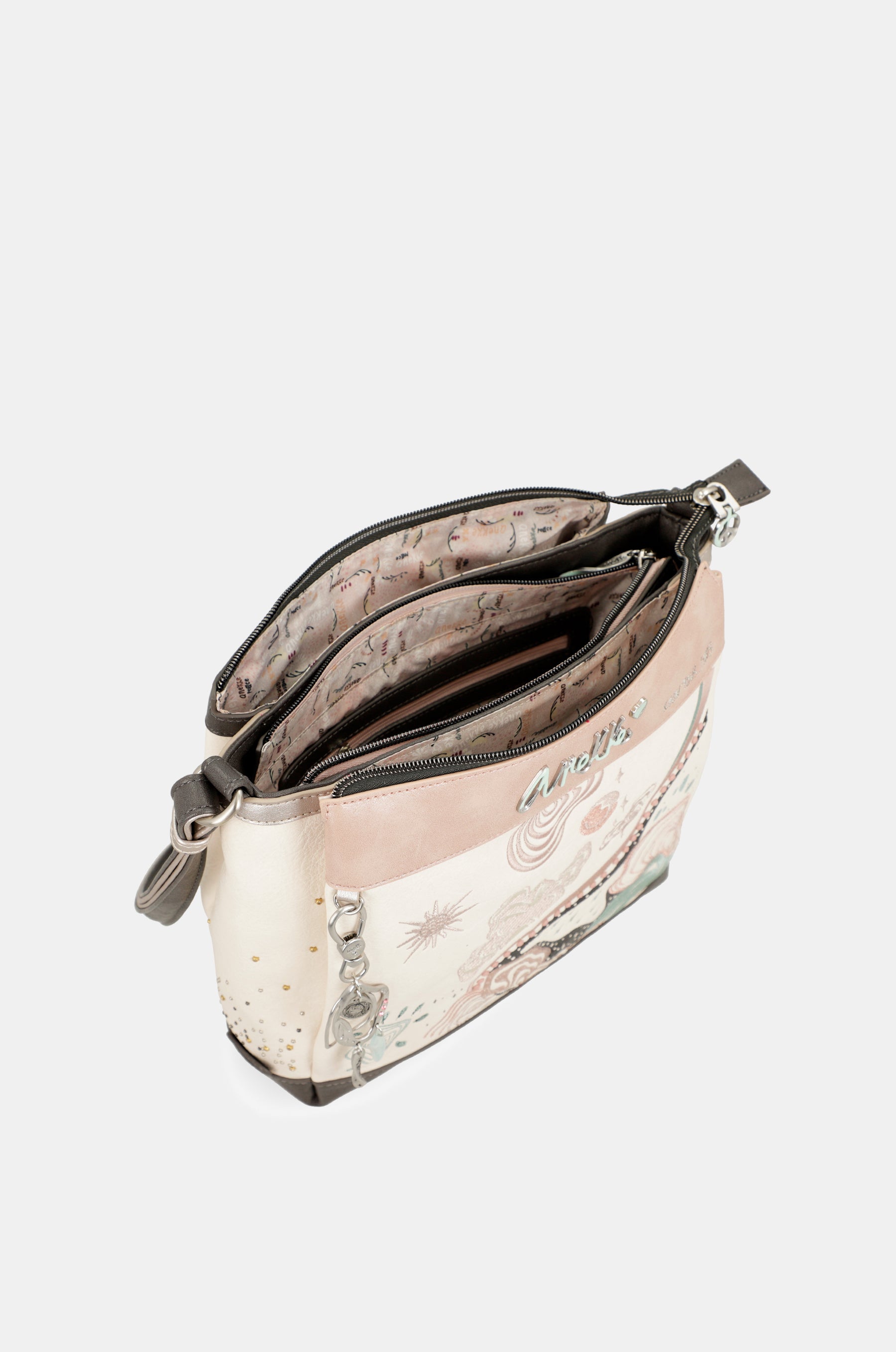 Psicodelic 3-compartment crossbody bag