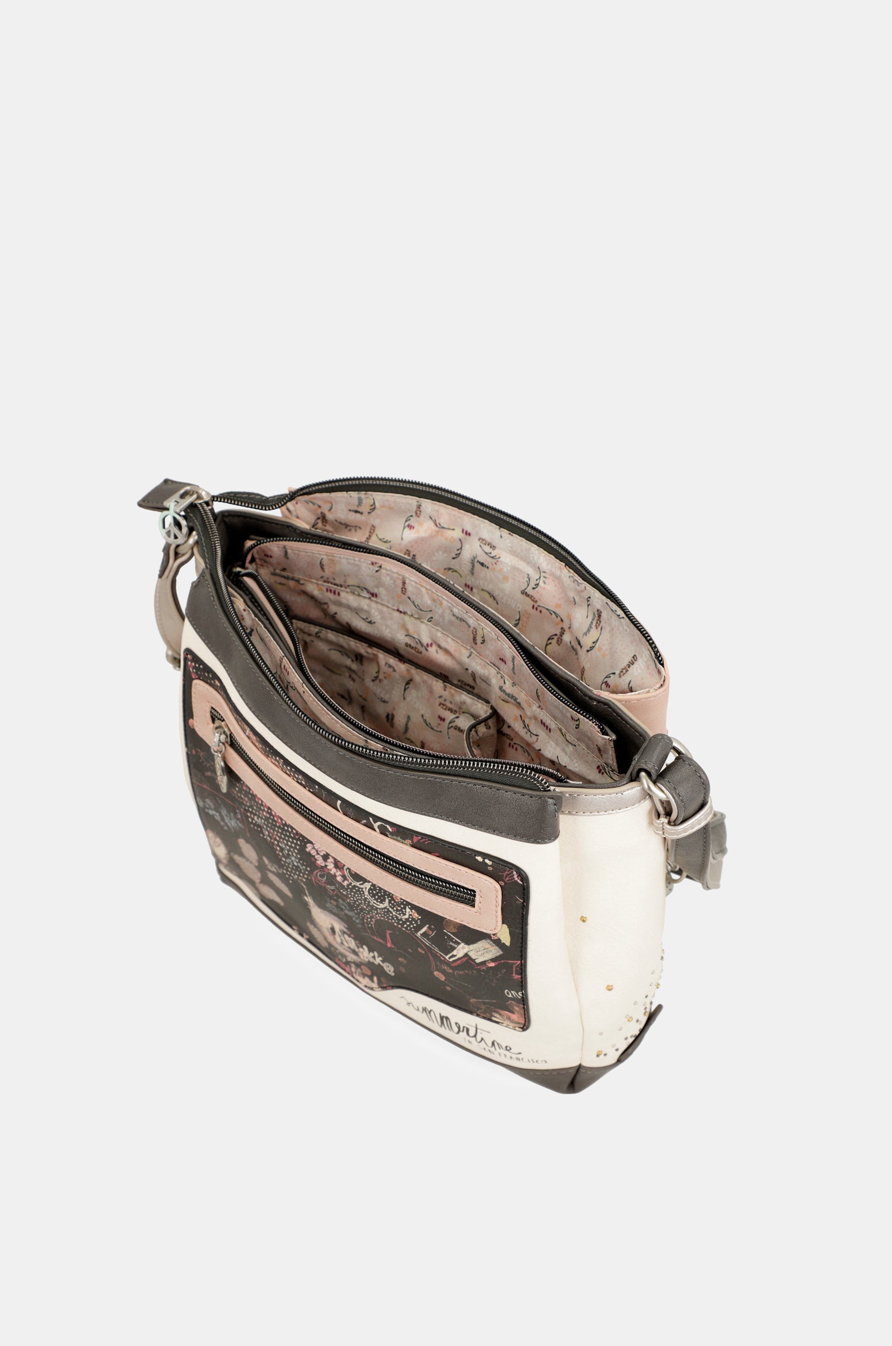 Psicodelic 3-compartment crossbody bag
